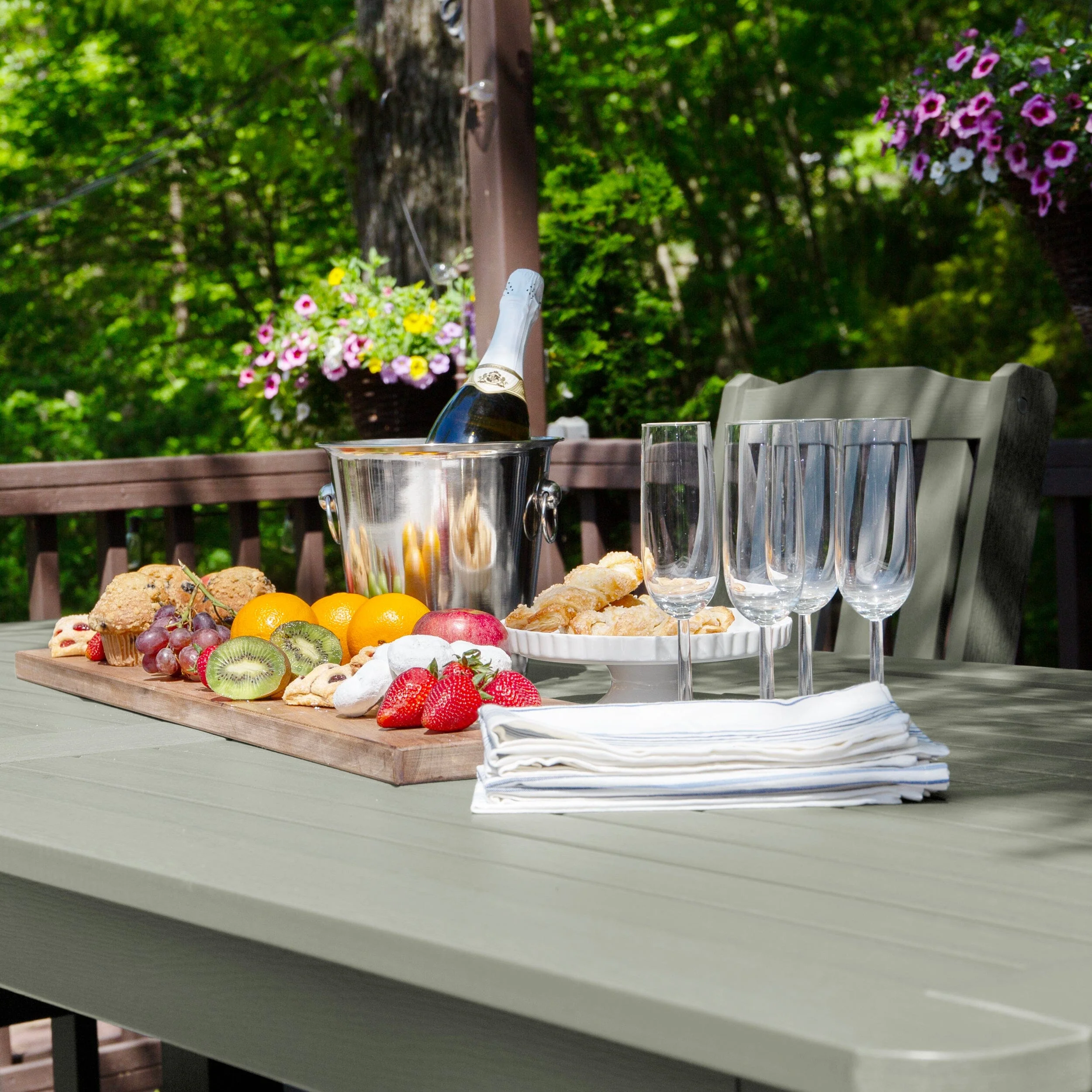 Lehigh 7pc Rectangular Outdoor Dining Set 42in x 84in - Counter Height - Image 36