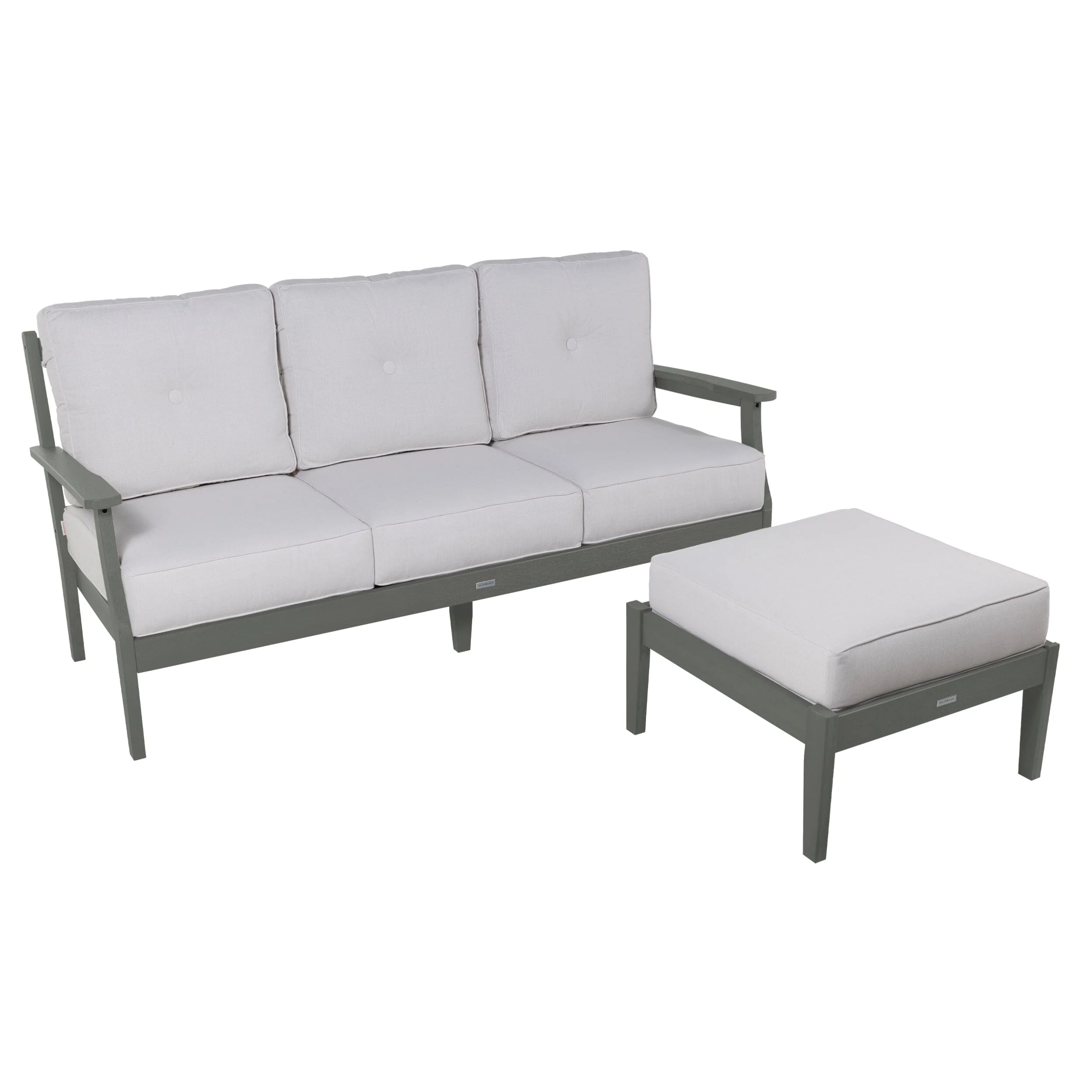 Lehigh Deep Seating 2 Piece Couch and Ottoman Set - Image 10