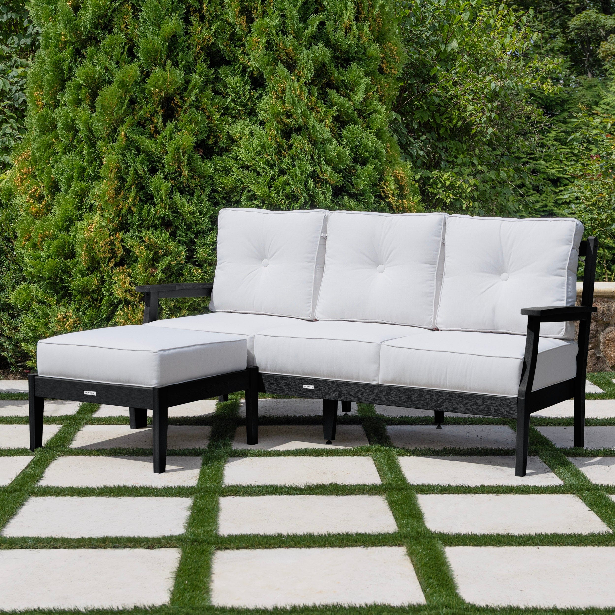 Lehigh Deep Seating 2 Piece Couch and Ottoman Set - Image 14