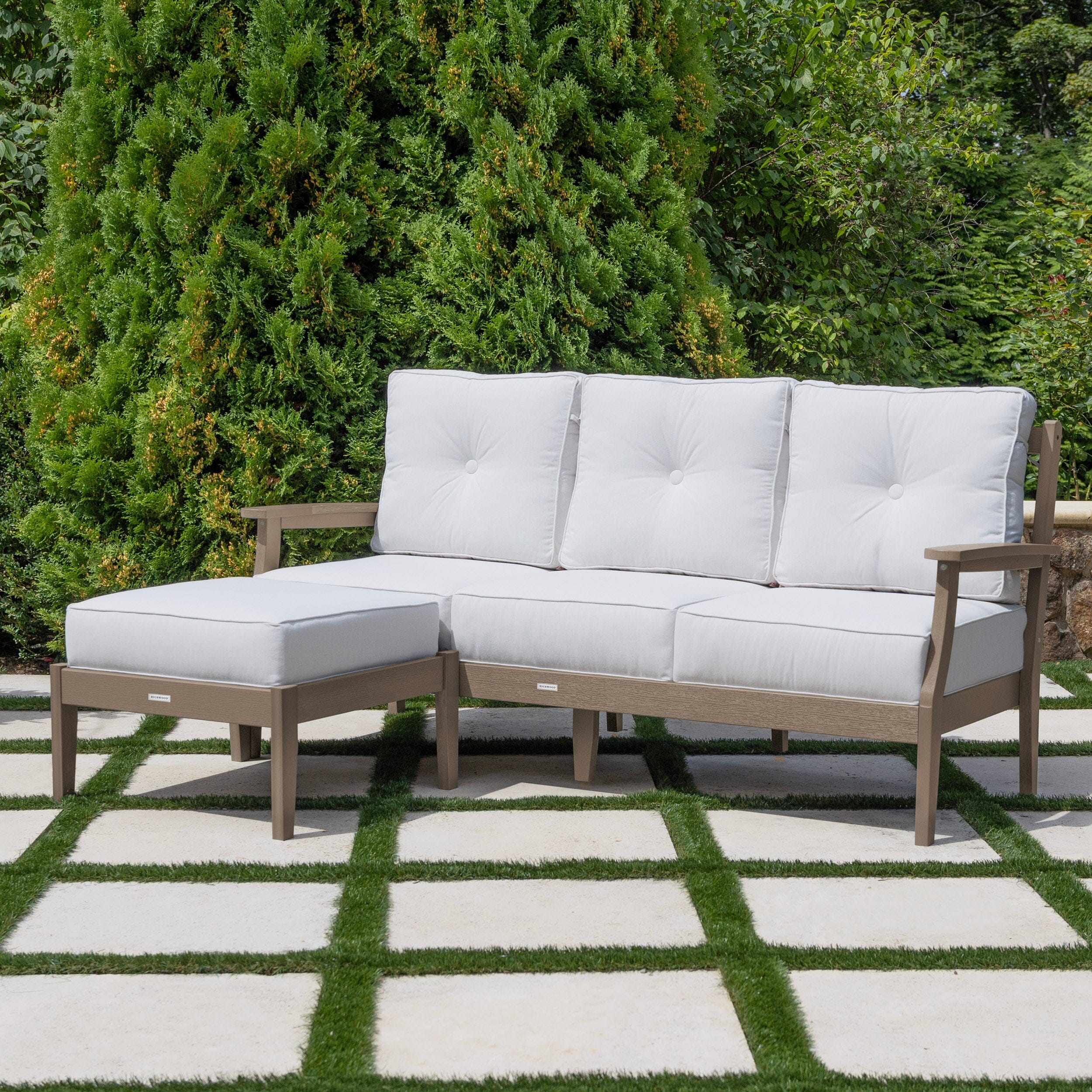 Lehigh Deep Seating 2 Piece Couch and Ottoman Set - Image 17