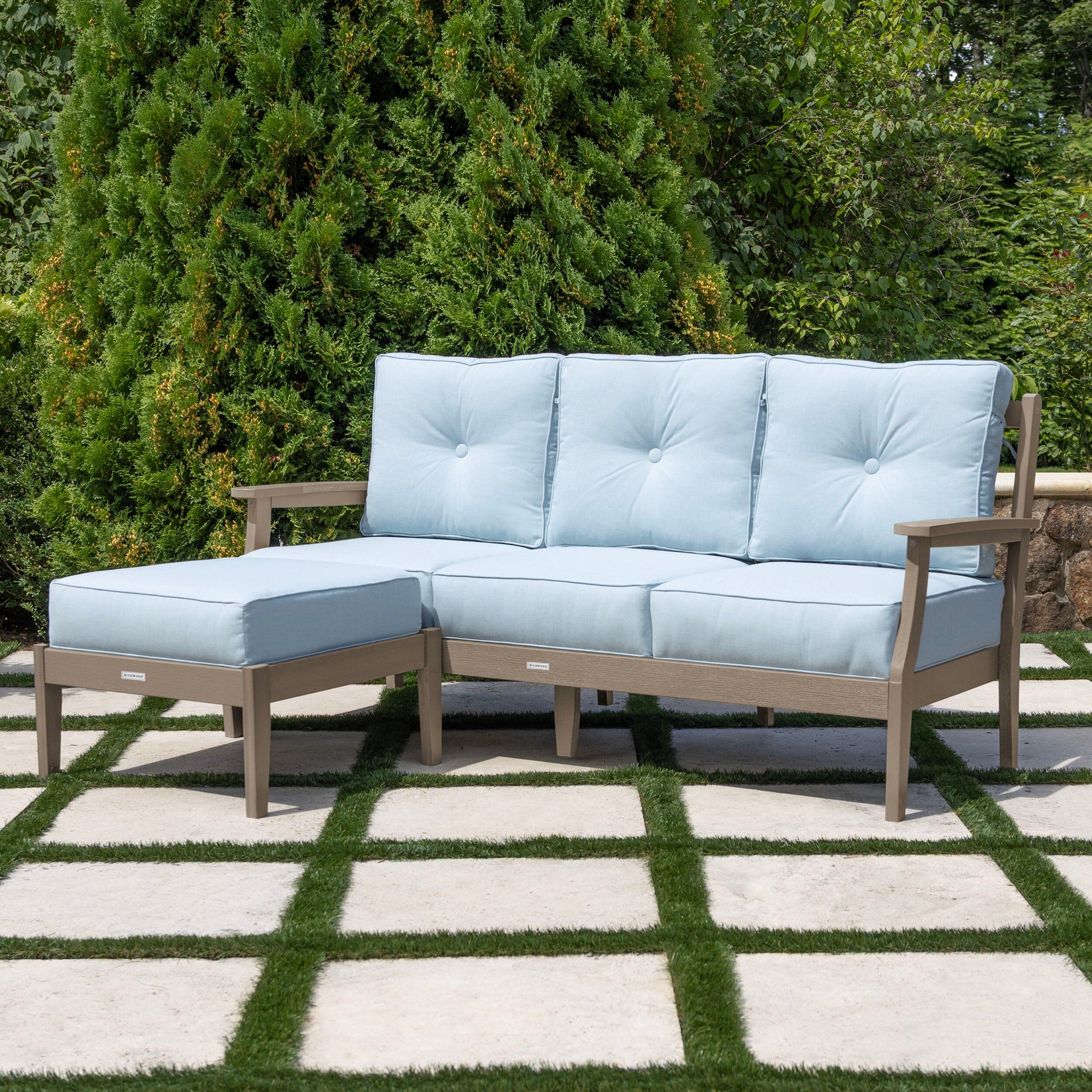 Lehigh Deep Seating 2 Piece Couch and Ottoman Set - Image 29