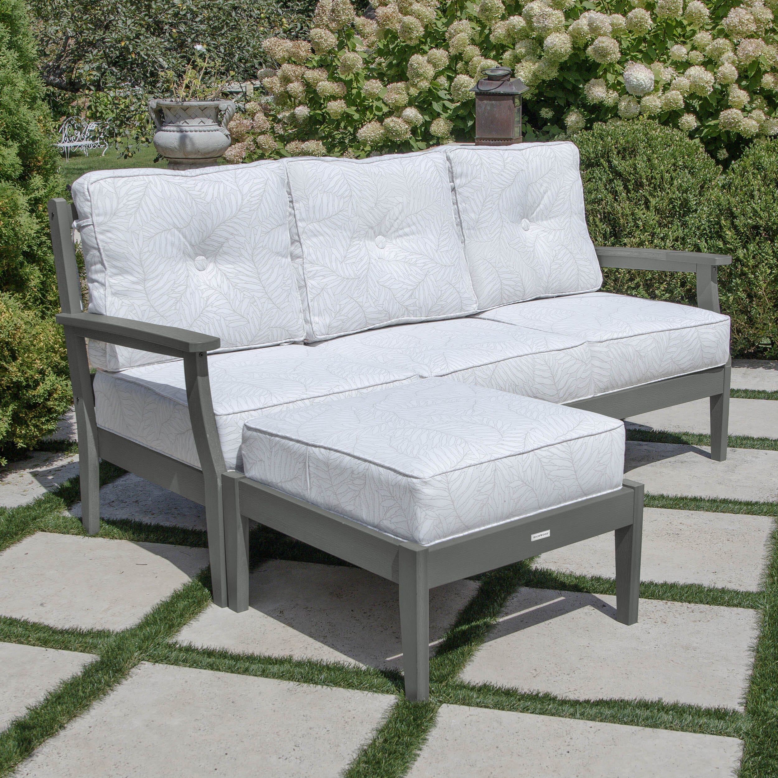 Lehigh Deep Seating 2 Piece Couch and Ottoman Set - Image 3