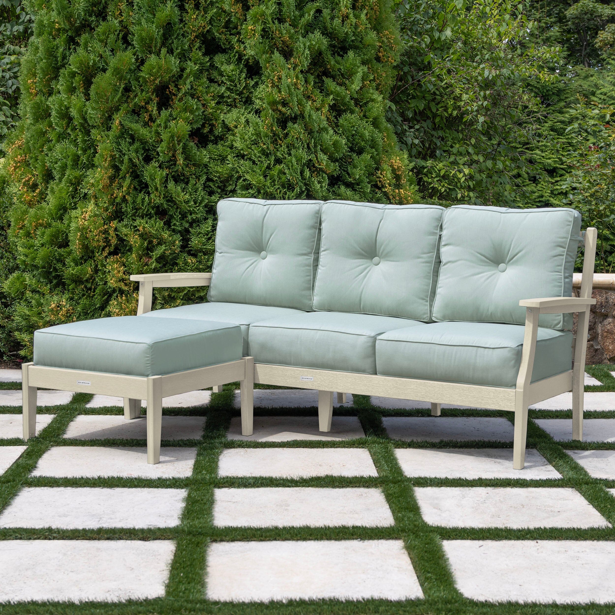 Lehigh Deep Seating 2 Piece Couch and Ottoman Set - Image 32
