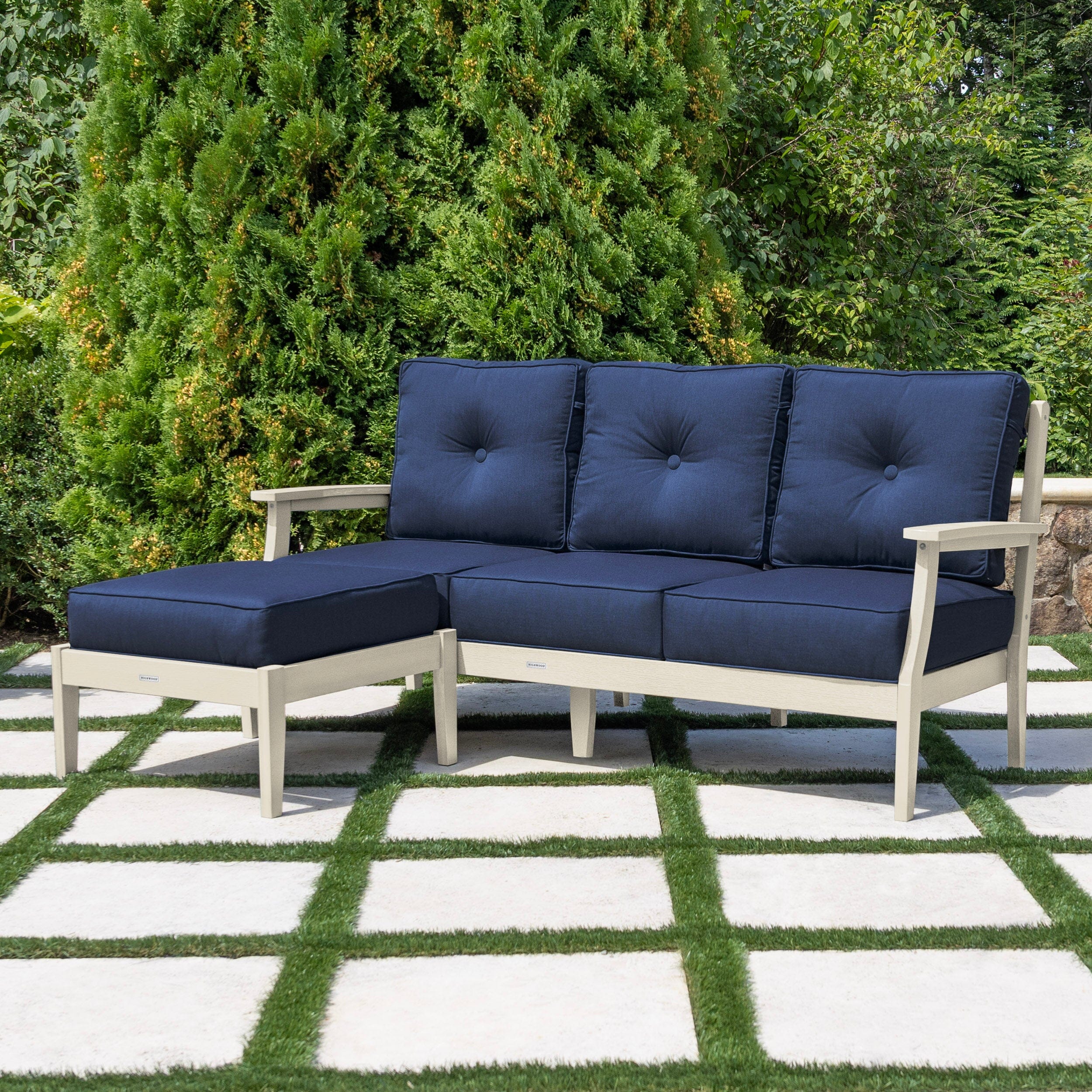 Lehigh Deep Seating 2 Piece Couch and Ottoman Set - Image 38