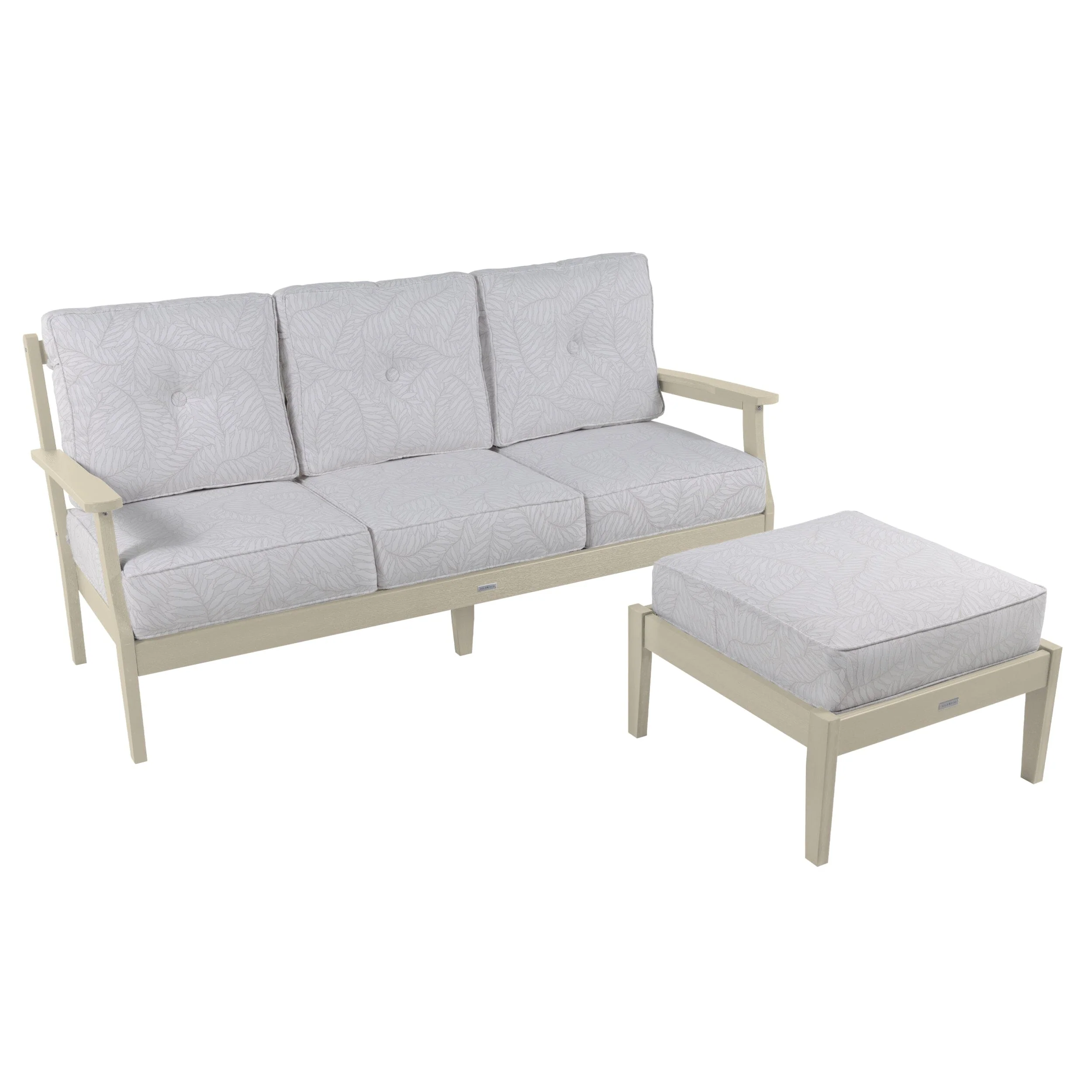 Lehigh Deep Seating 2 Piece Couch and Ottoman Set - Image 4