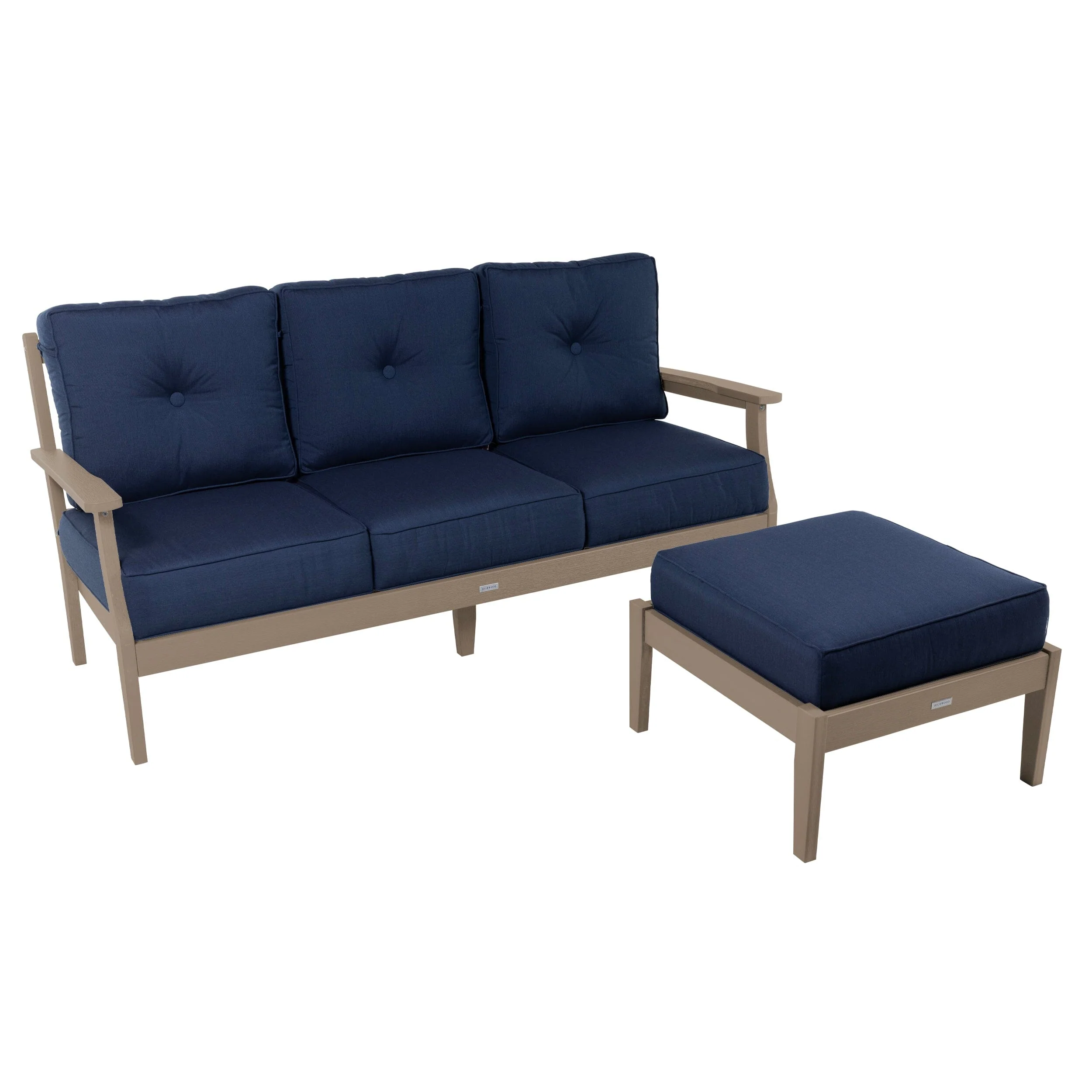 Lehigh Deep Seating 2 Piece Couch and Ottoman Set - Image 40