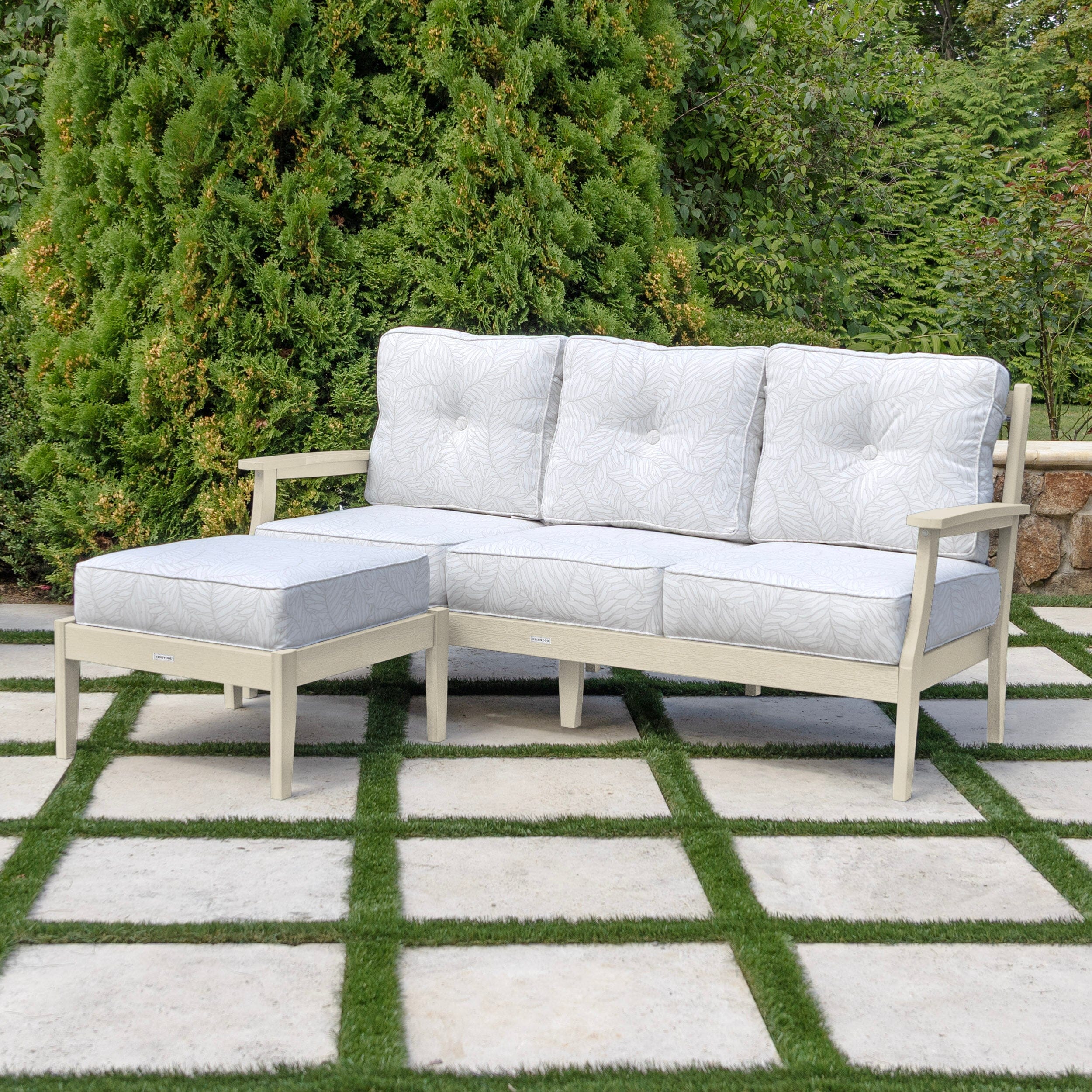 Lehigh Deep Seating 2 Piece Couch and Ottoman Set - Image 5