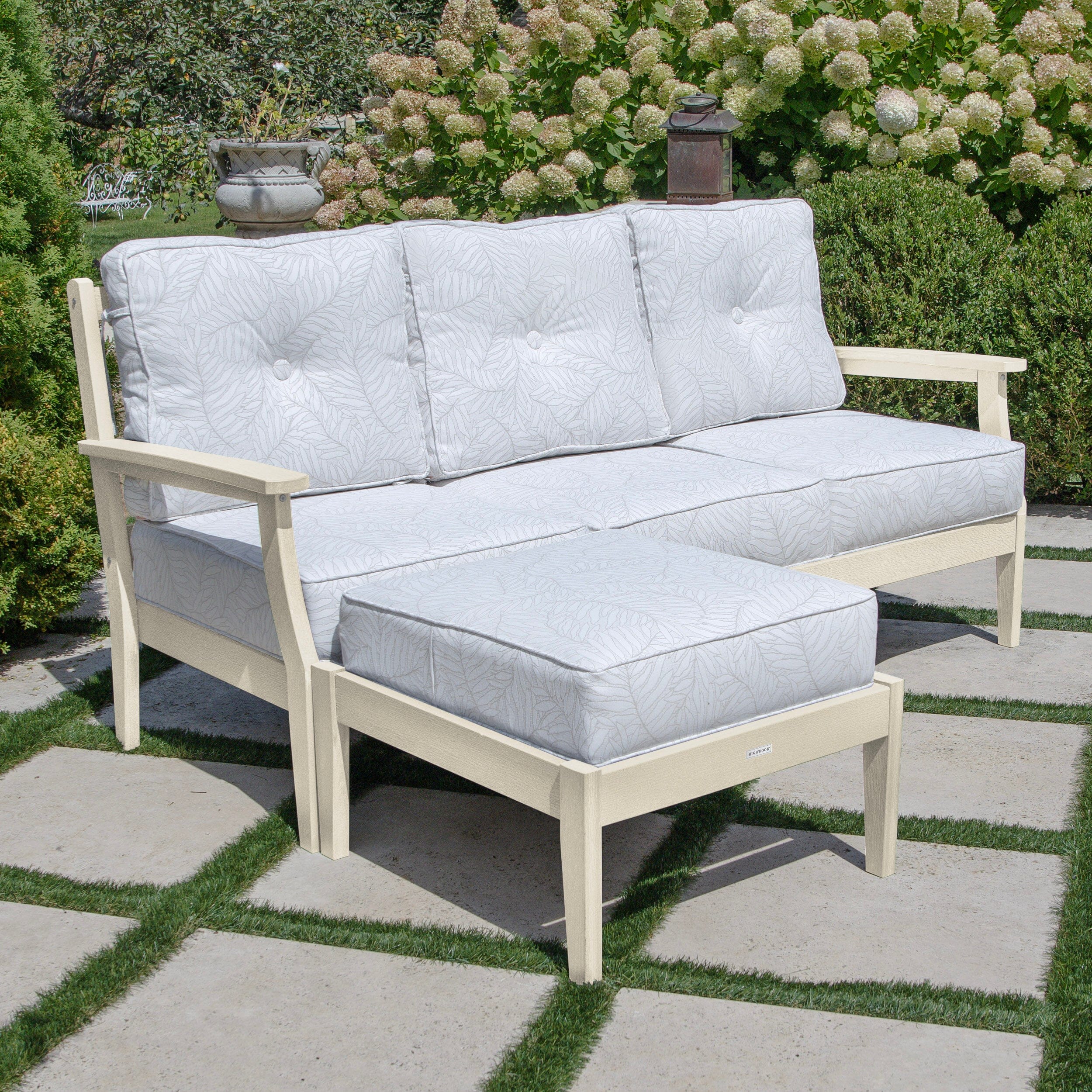 Lehigh Deep Seating 2 Piece Couch and Ottoman Set - Image 6