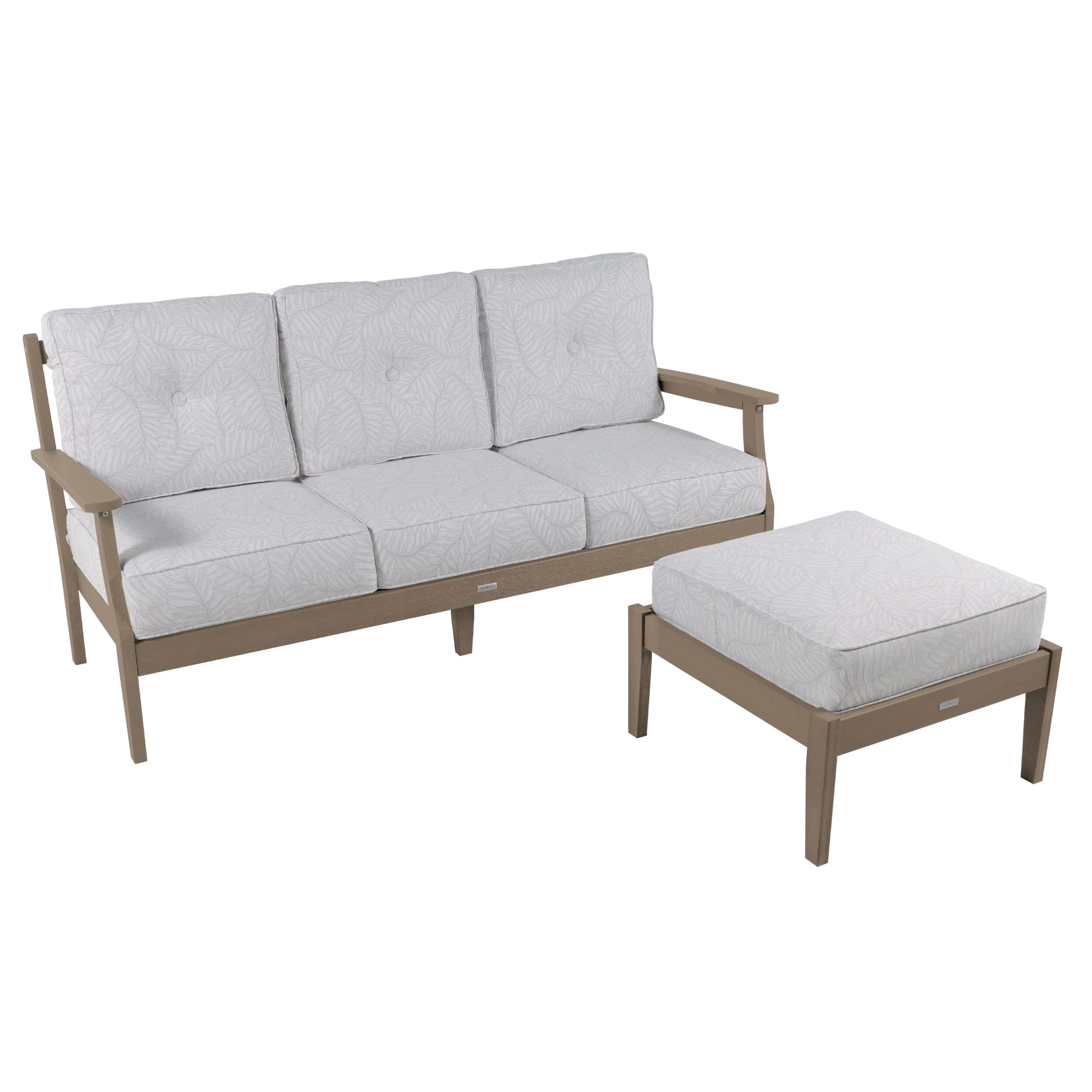 Lehigh Deep Seating 2 Piece Couch and Ottoman Set - Image 7