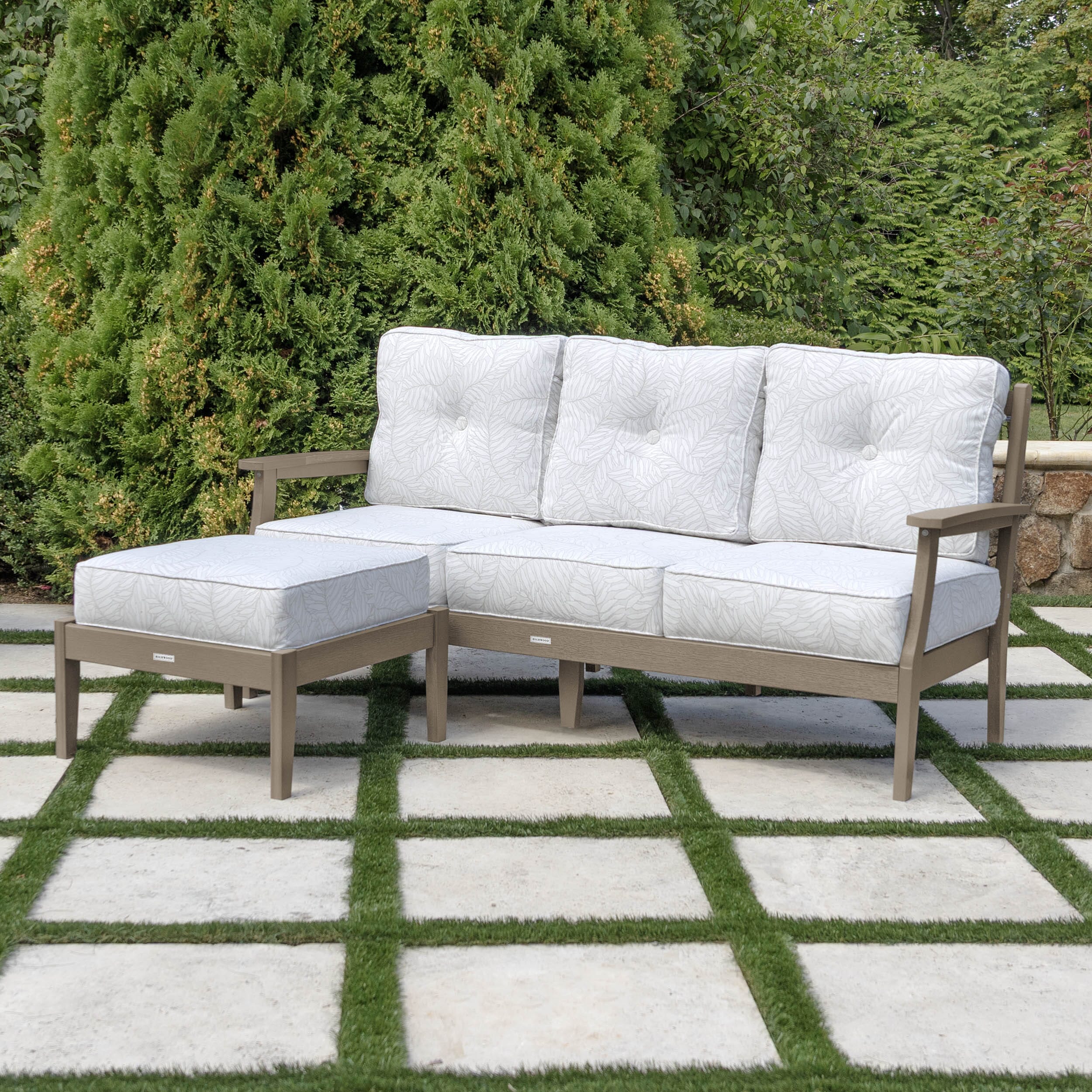 Lehigh Deep Seating 2 Piece Couch and Ottoman Set - Image 8