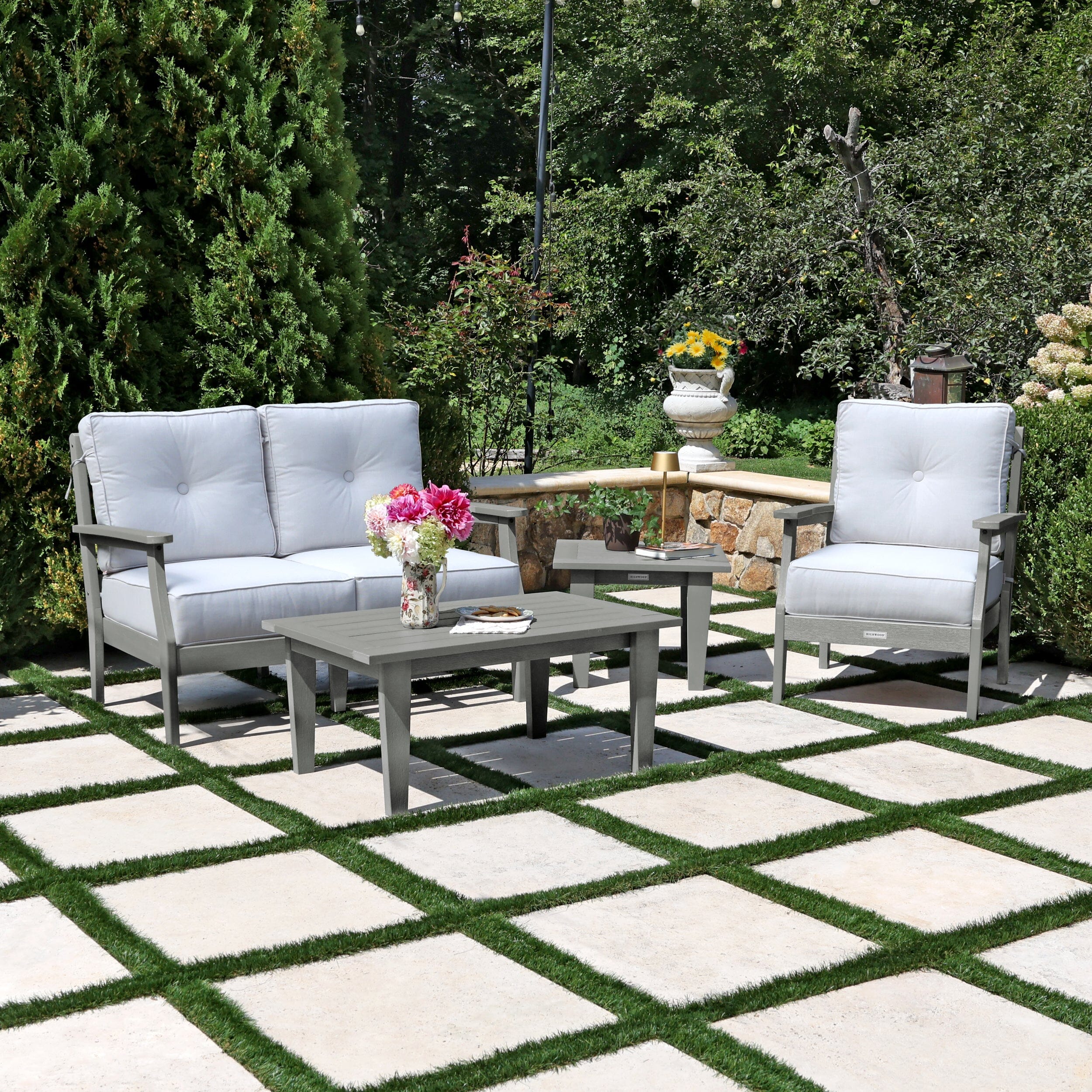 Lehigh Deep Seating 4 Piece Loveseat and Chair Set - Image 8