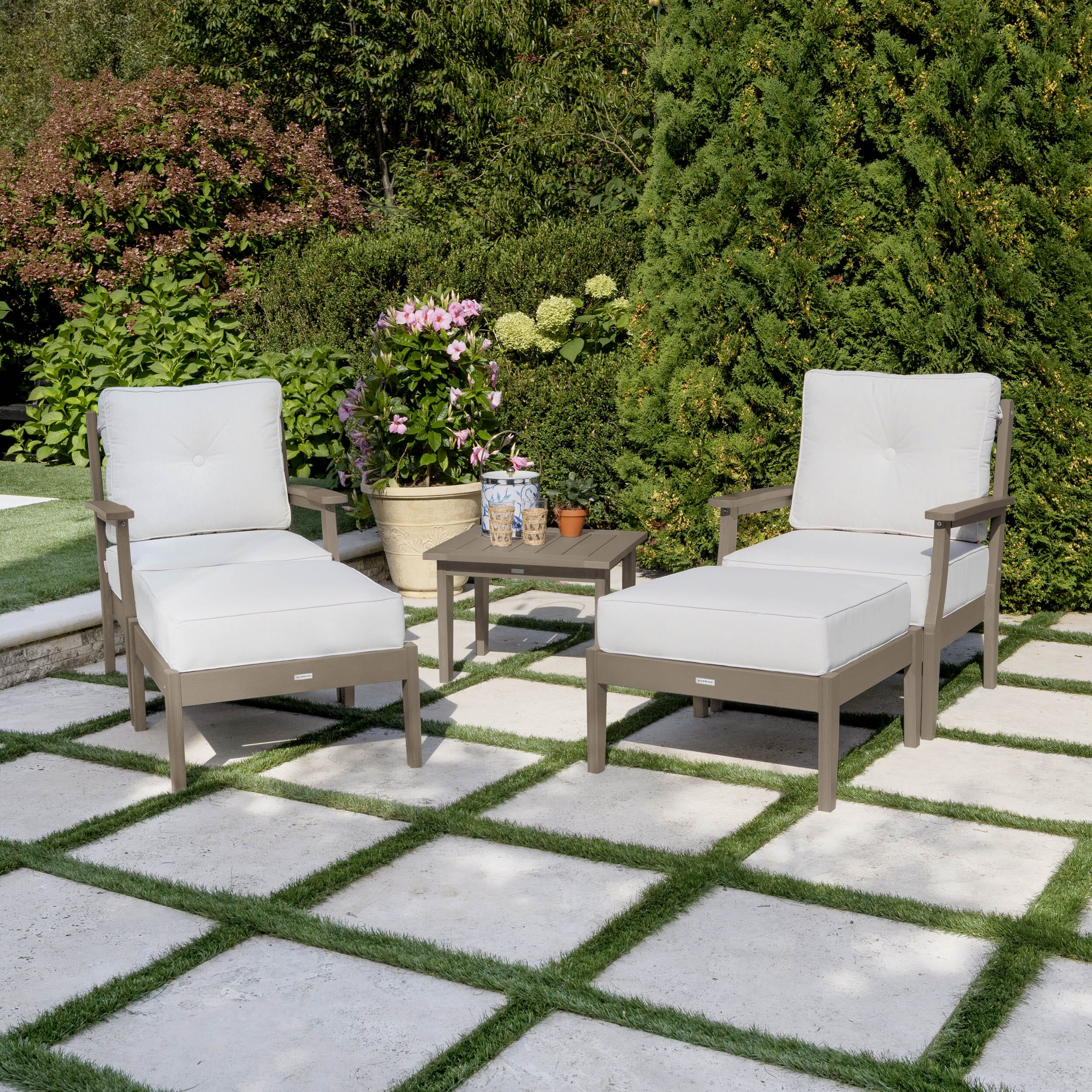 Lehigh Deep Seating 5 Piece Chairs and Ottoman Set - Image 12