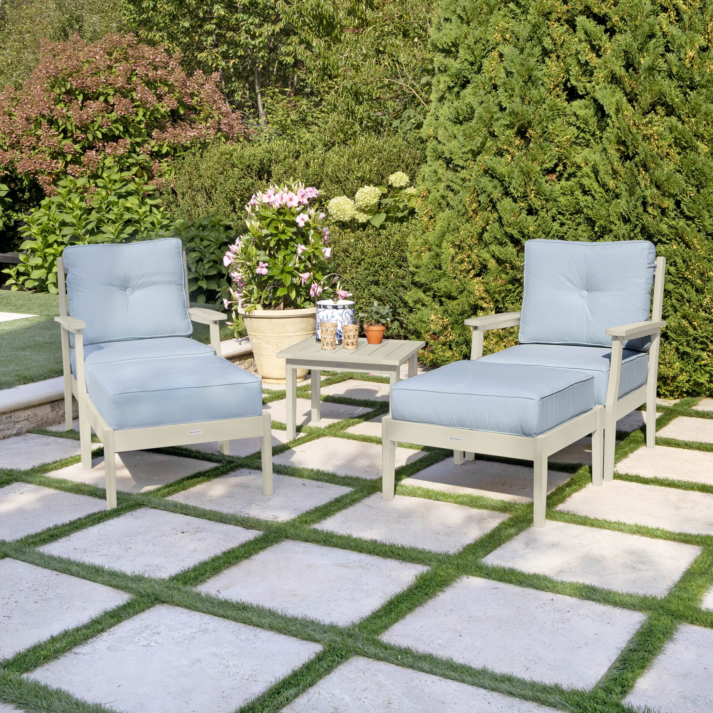 Lehigh Deep Seating 5 Piece Chairs and Ottoman Set - Image 14