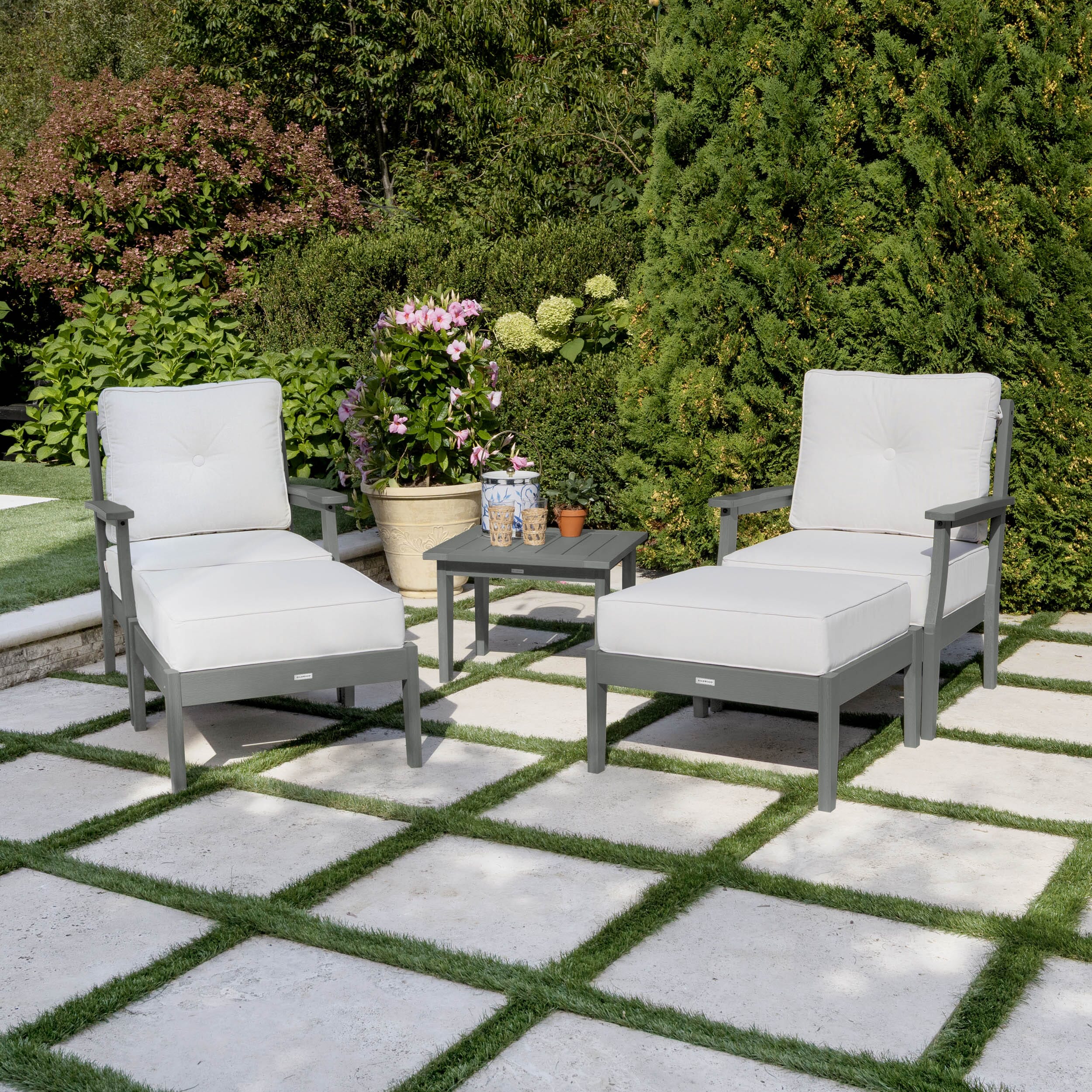 Lehigh Deep Seating 5 Piece Chairs and Ottoman Set - Image 8