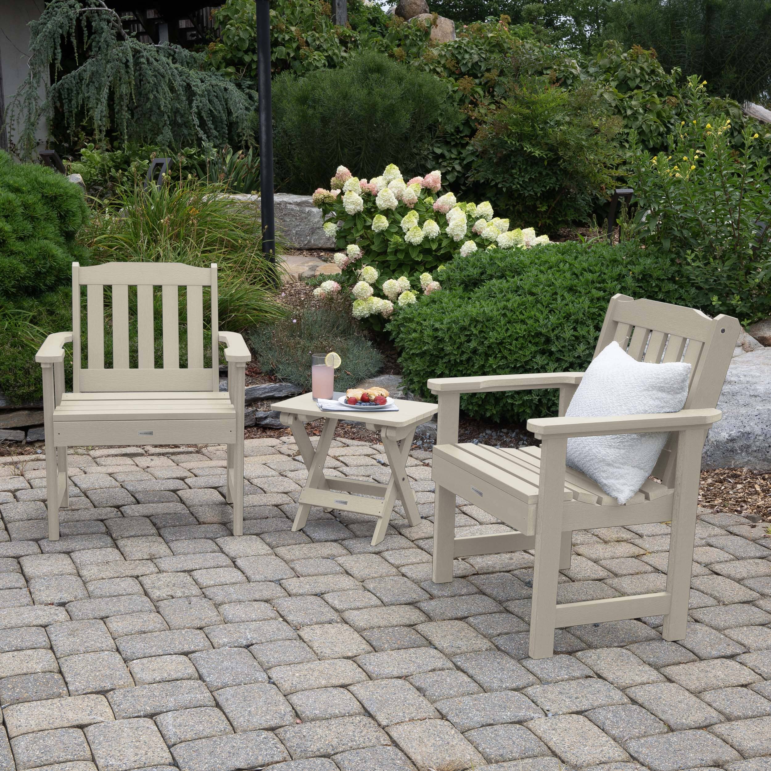 2 Lehigh Garden Chairs with Folding Adirondack Side Table - Image 10