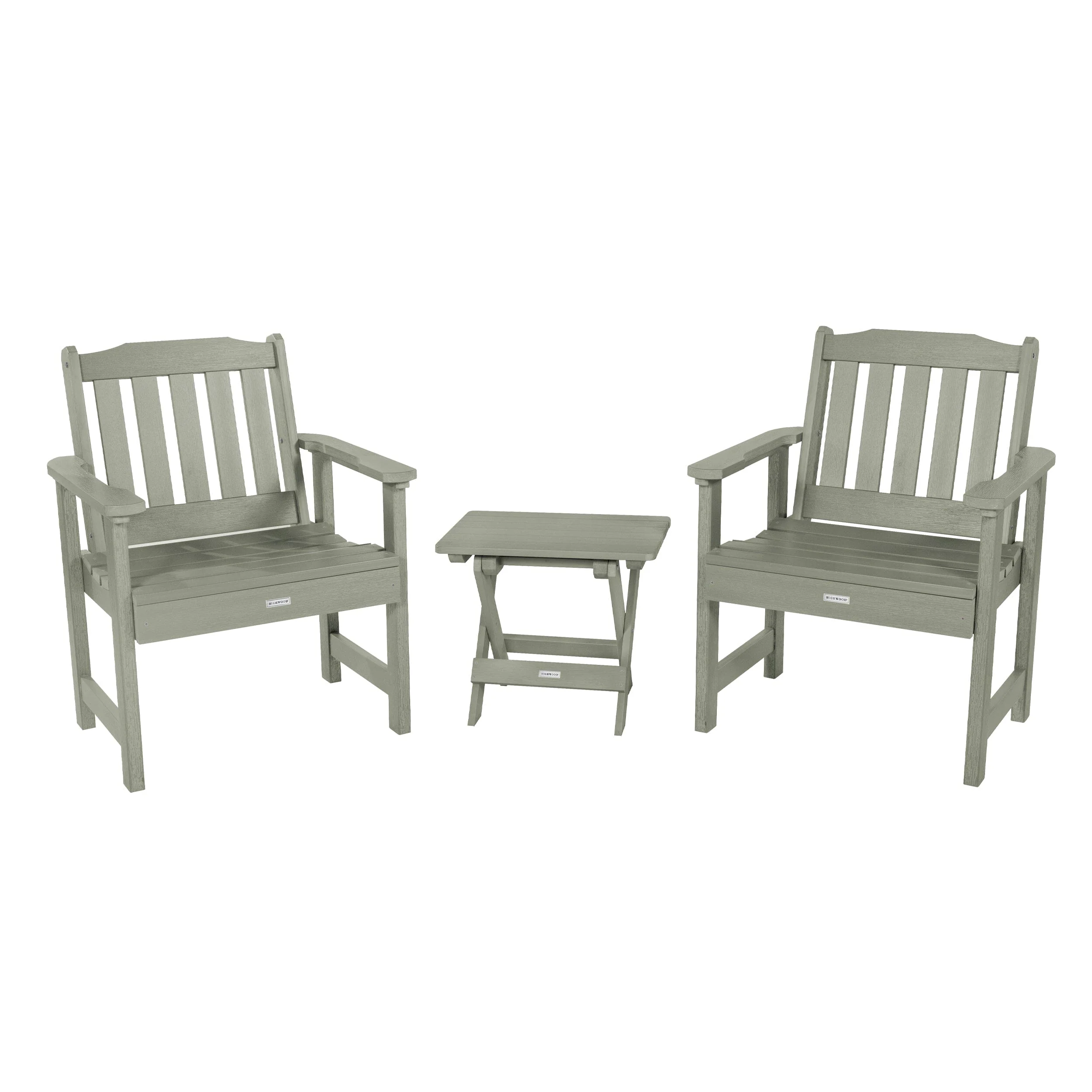 2 Lehigh Garden Chairs with Folding Adirondack Side Table - Image 17