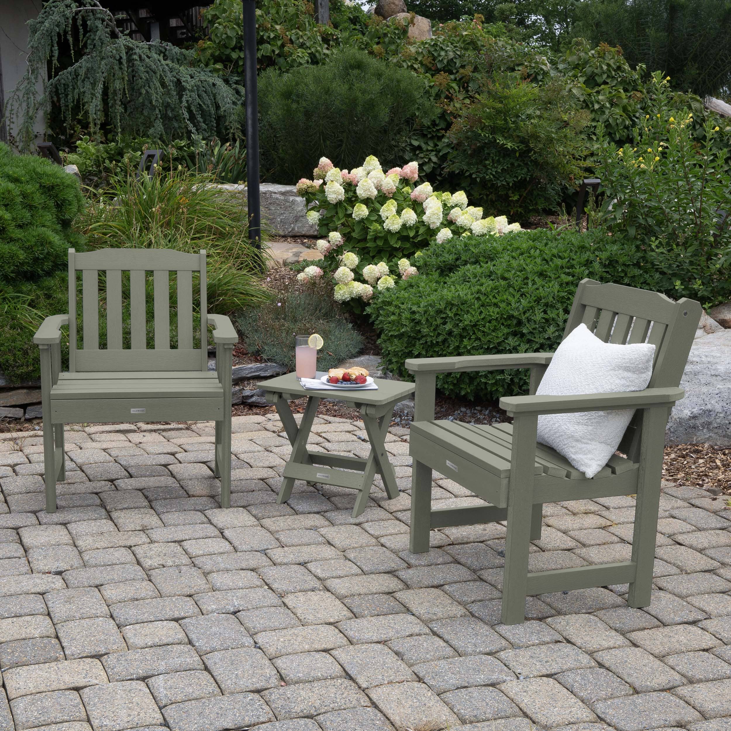 2 Lehigh Garden Chairs with Folding Adirondack Side Table - Image 18