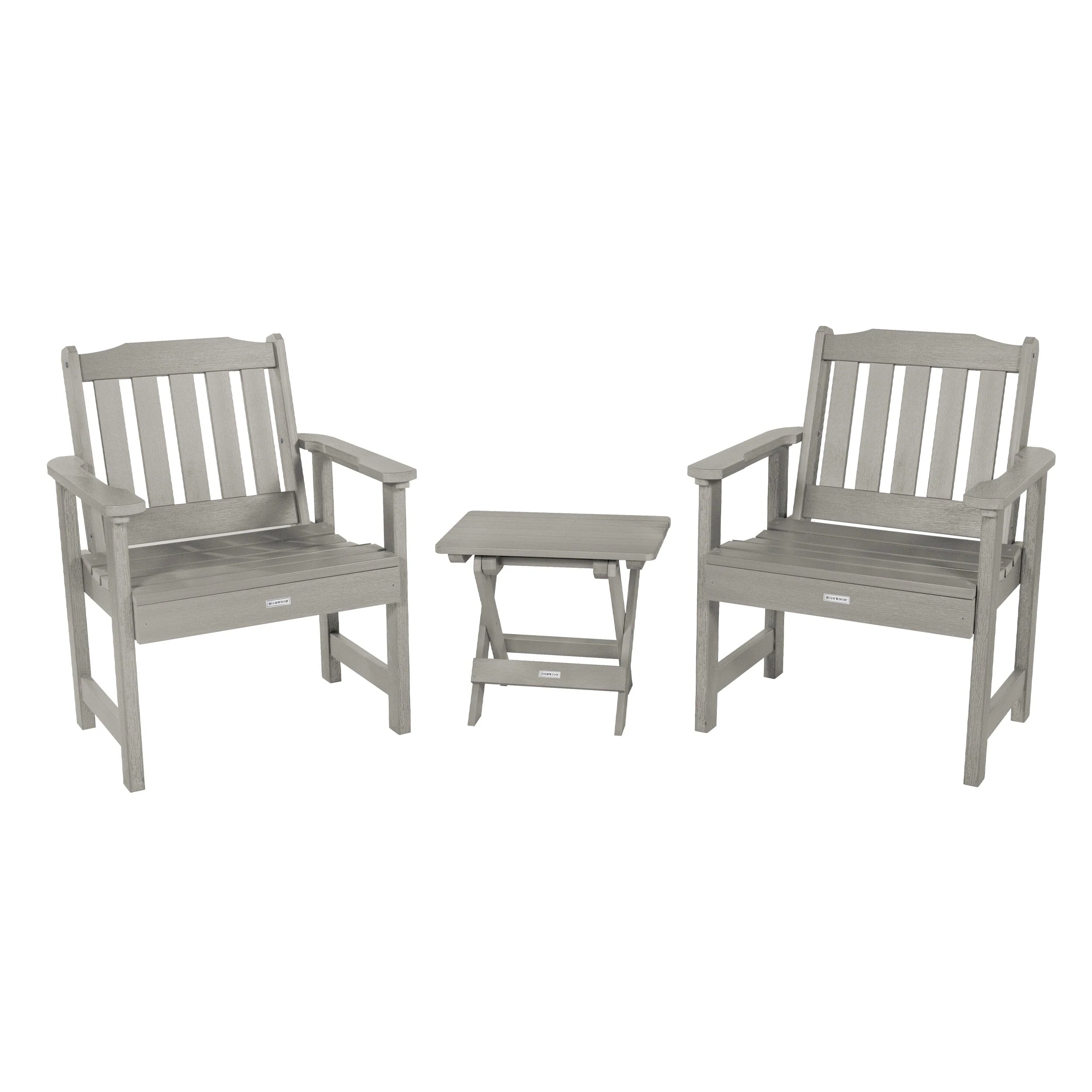 2 Lehigh Garden Chairs with Folding Adirondack Side Table - Image 19