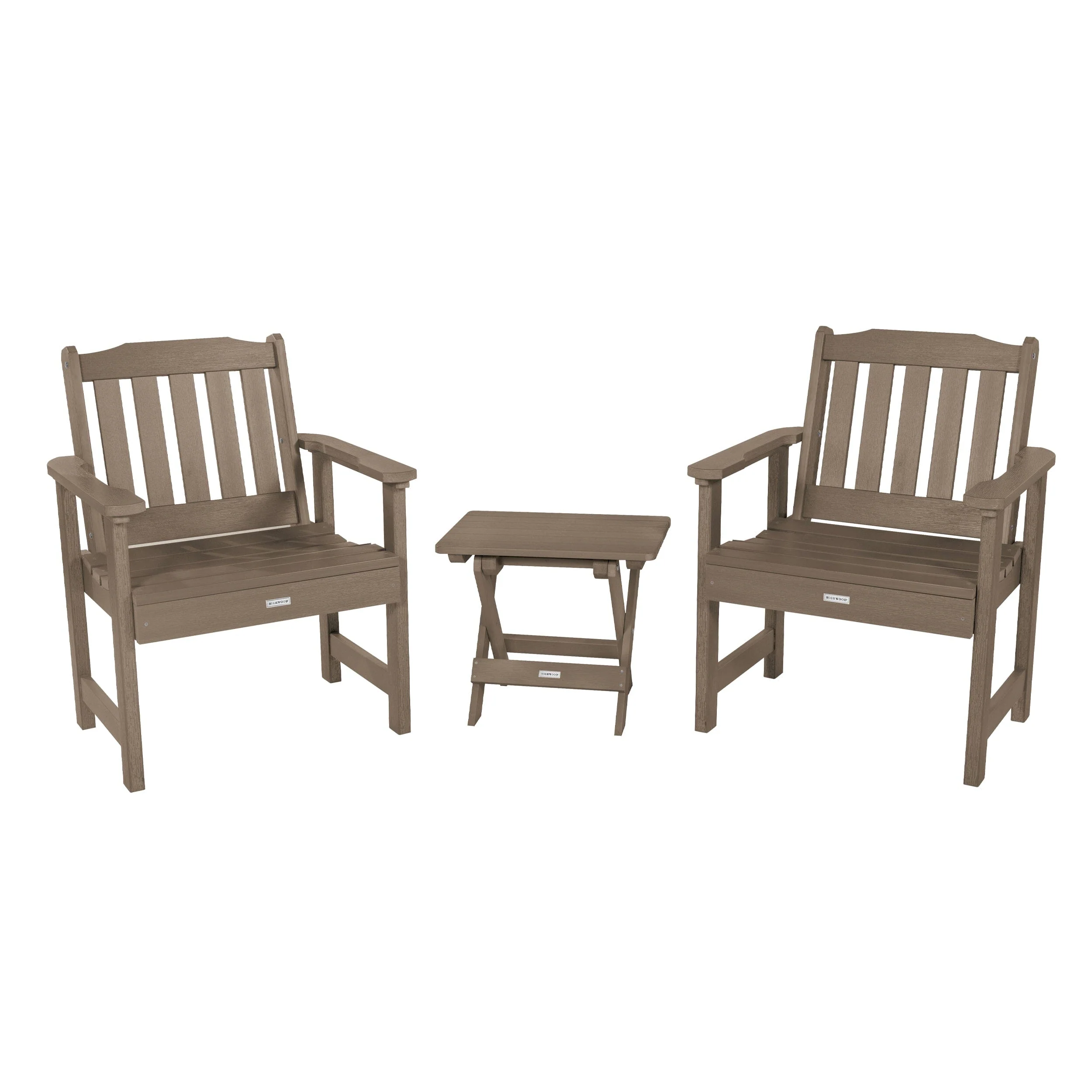 2 Lehigh Garden Chairs with Folding Adirondack Side Table - Image 21