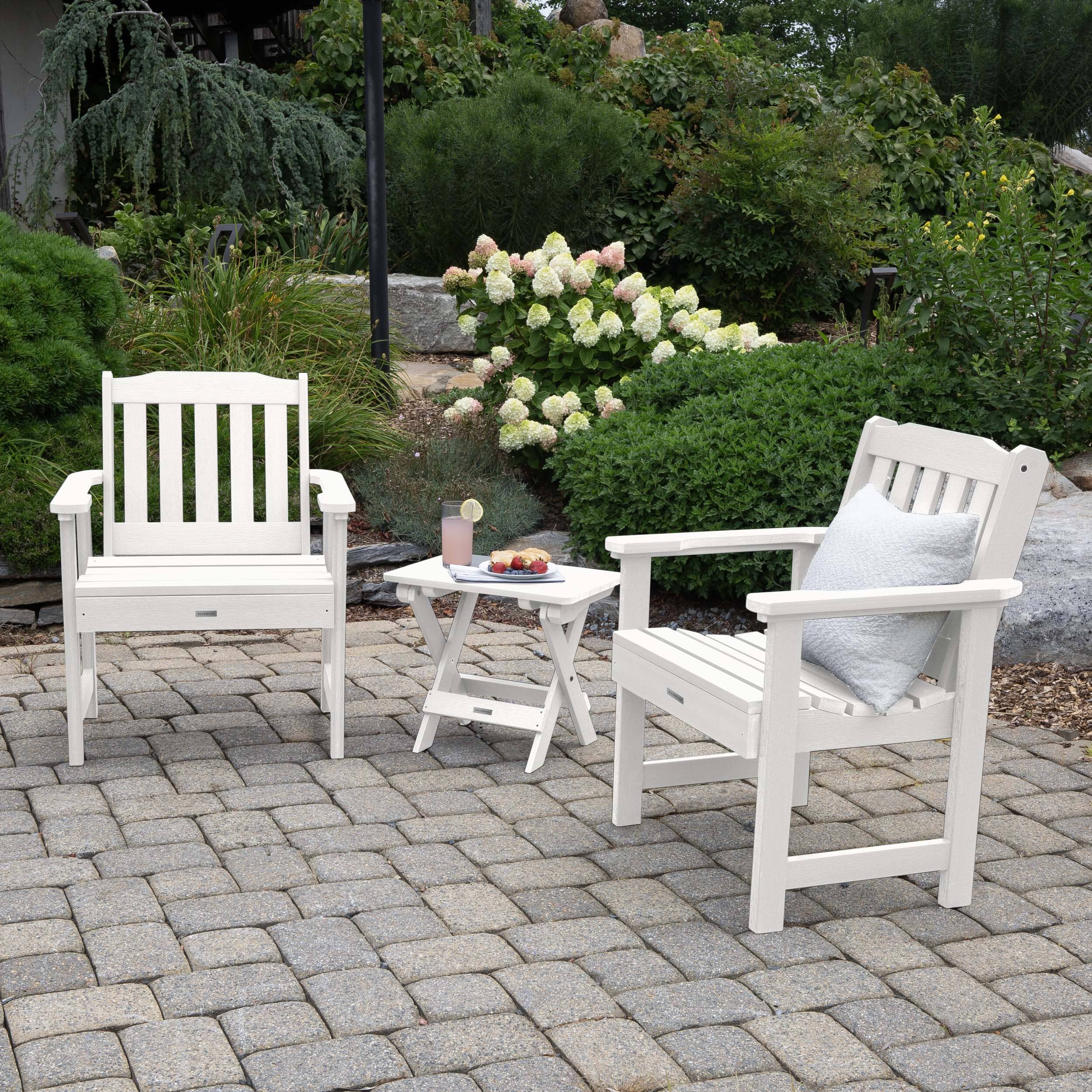 2 Lehigh Garden Chairs with Folding Adirondack Side Table - Image 6
