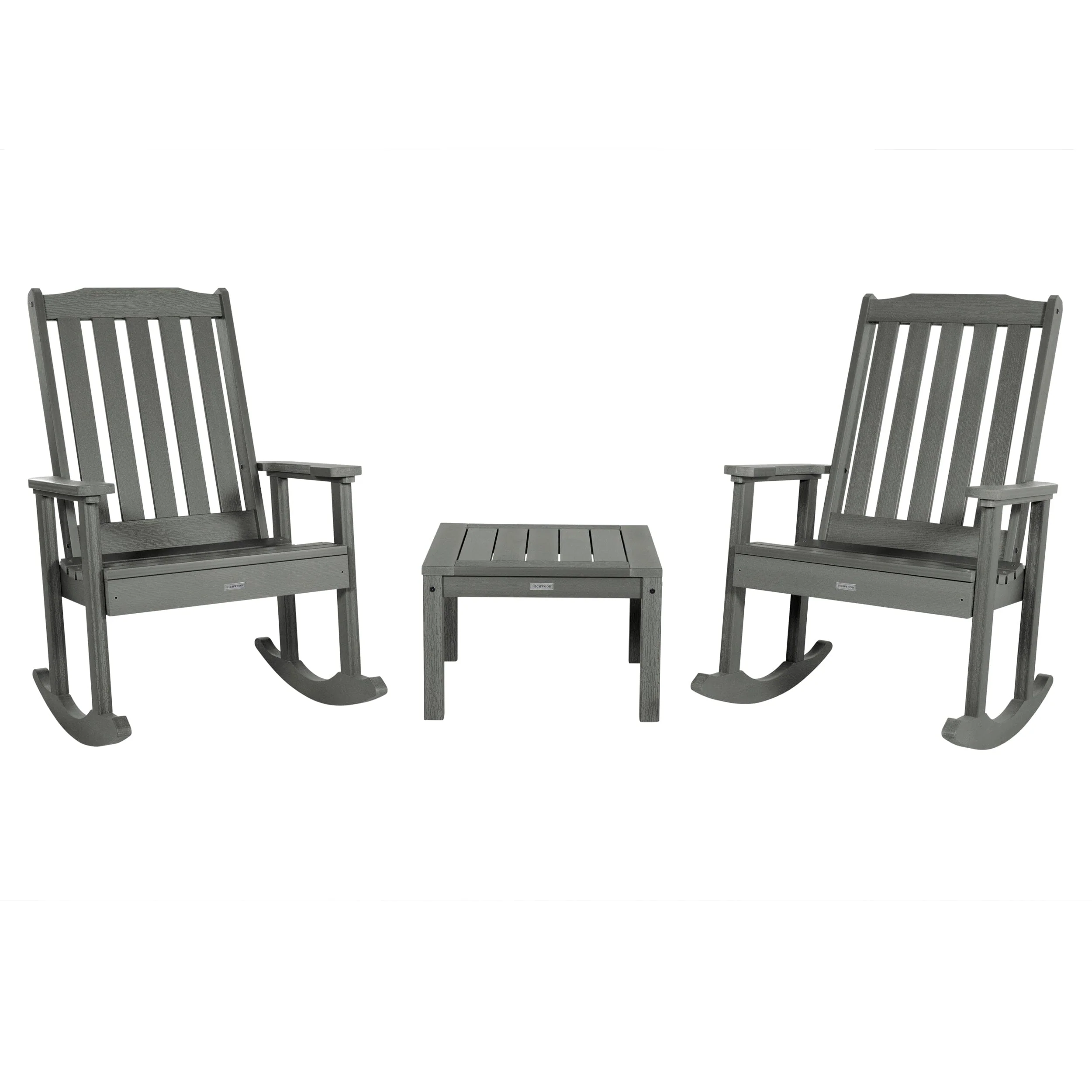 2 Lehigh Rocking Chairs with Adirondack Side Table - Image 10