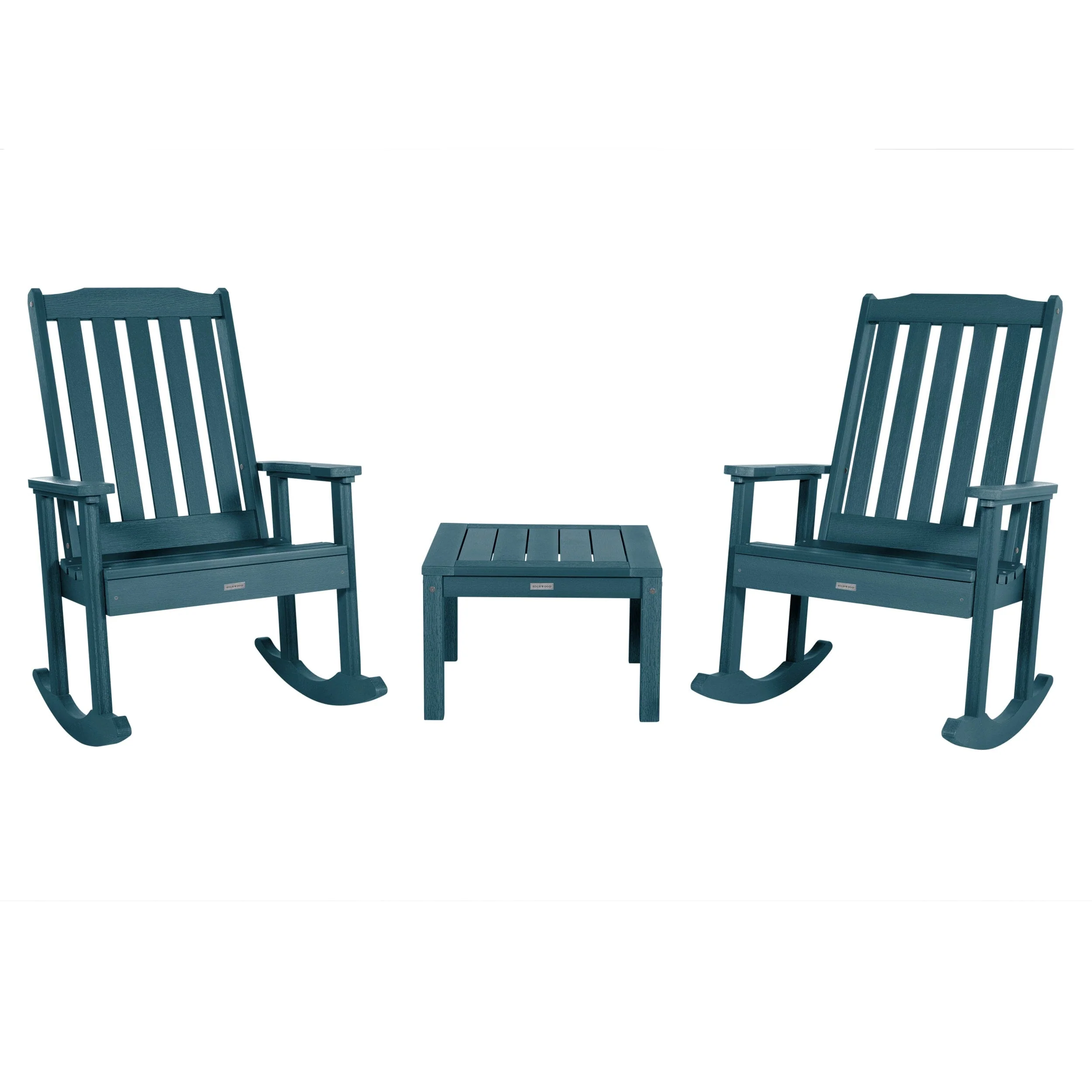 2 Lehigh Rocking Chairs with Adirondack Side Table - Image 16