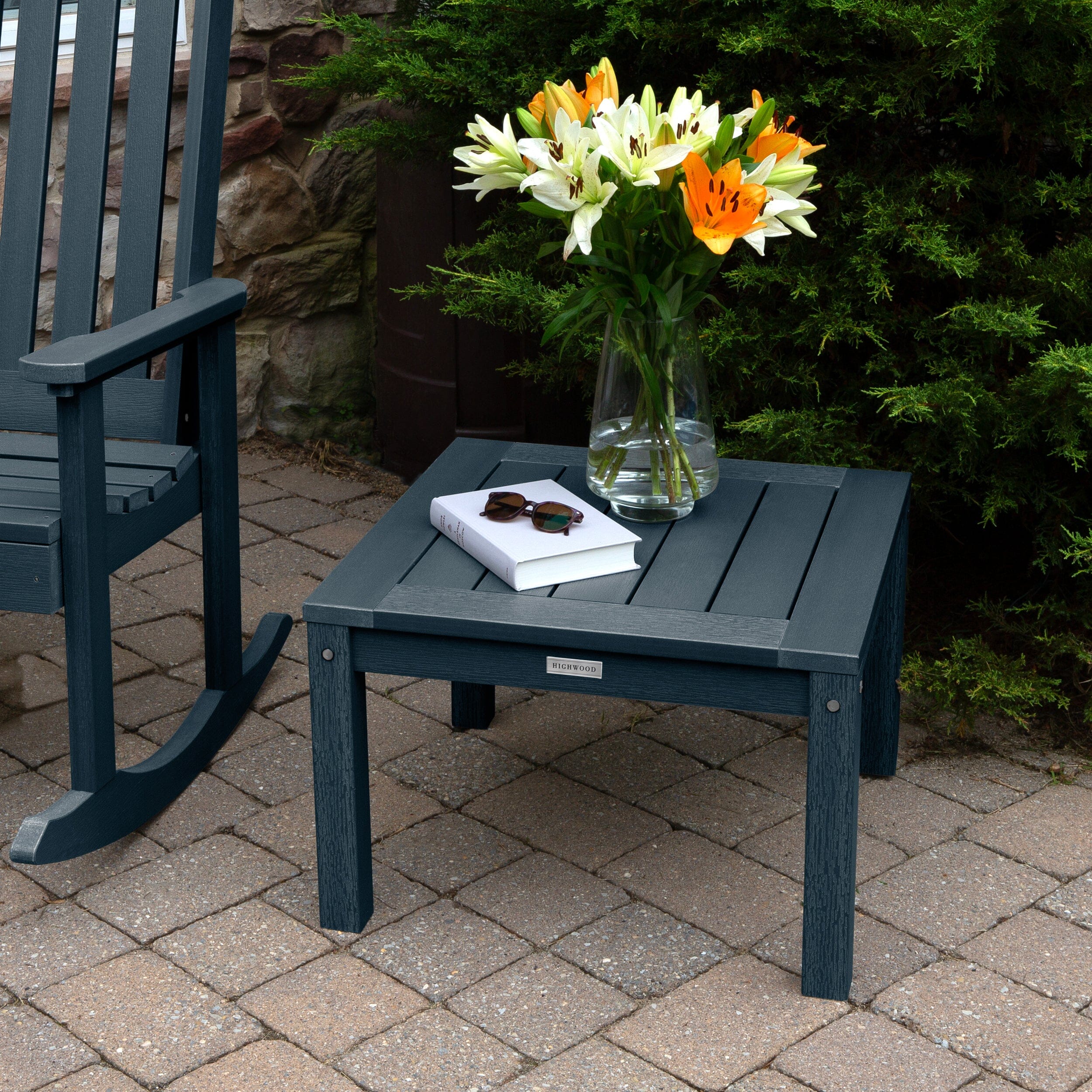 2 Lehigh Rocking Chairs with Adirondack Side Table - Image 21