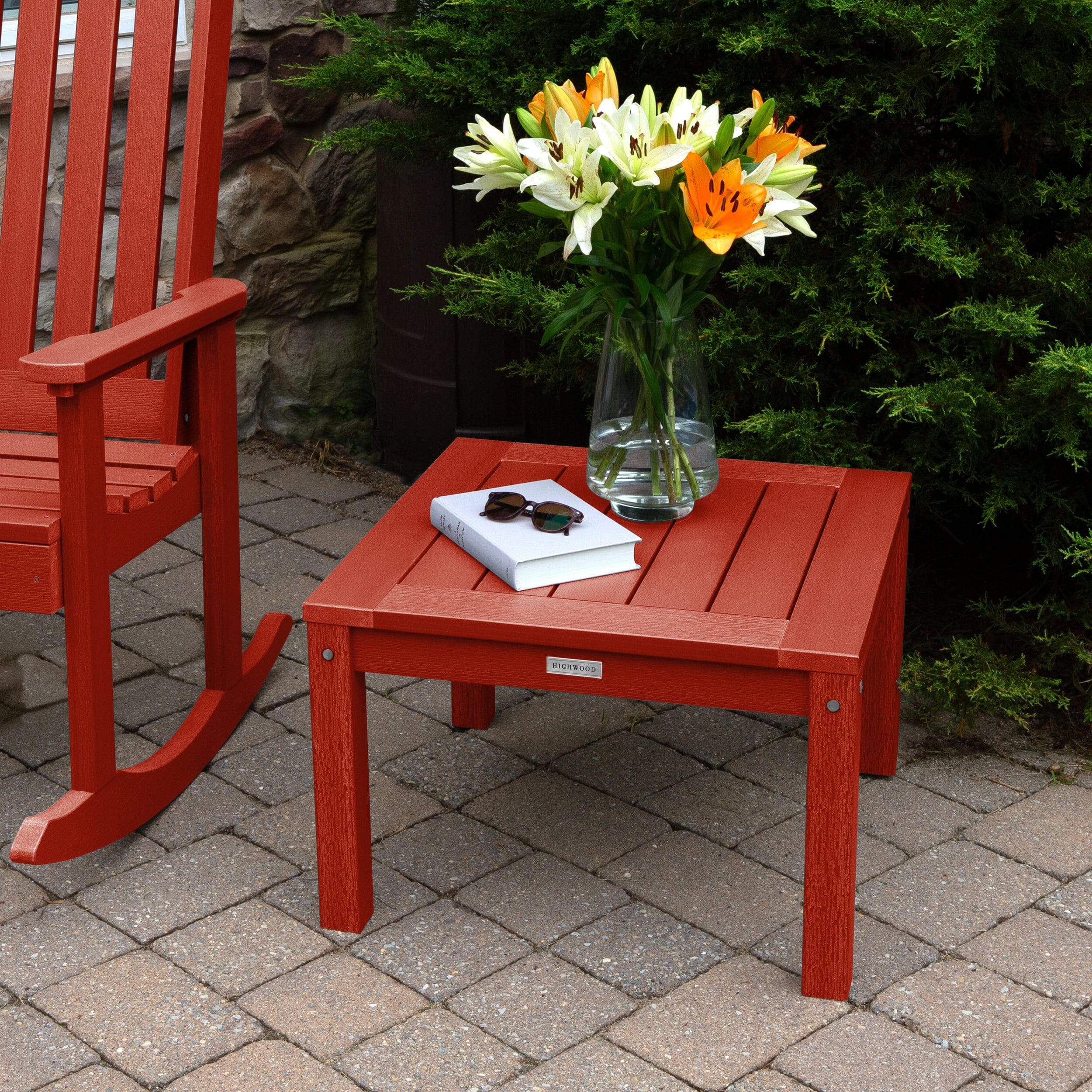 2 Lehigh Rocking Chairs with Adirondack Side Table - Image 24