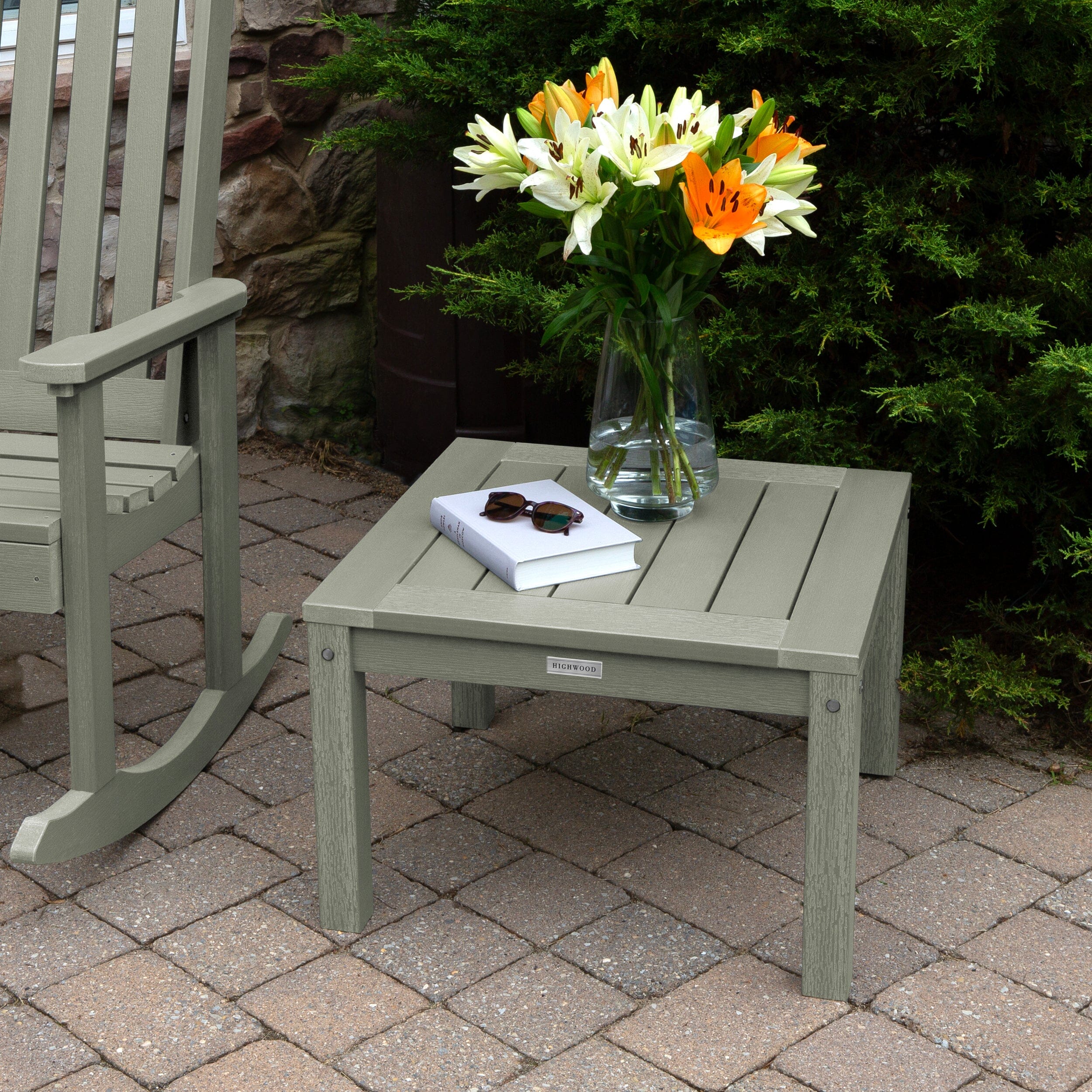 2 Lehigh Rocking Chairs with Adirondack Side Table - Image 27