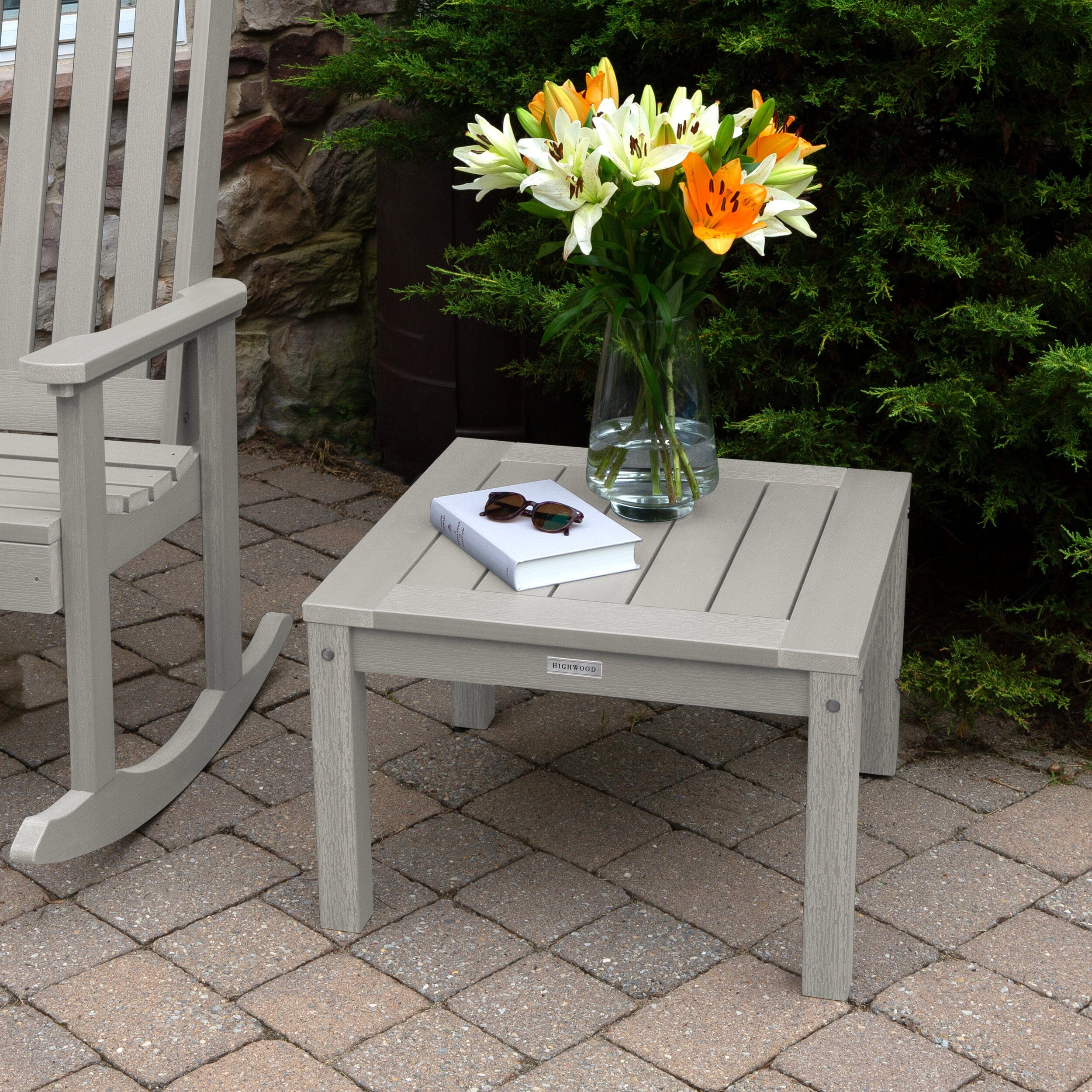 2 Lehigh Rocking Chairs with Adirondack Side Table - Image 30