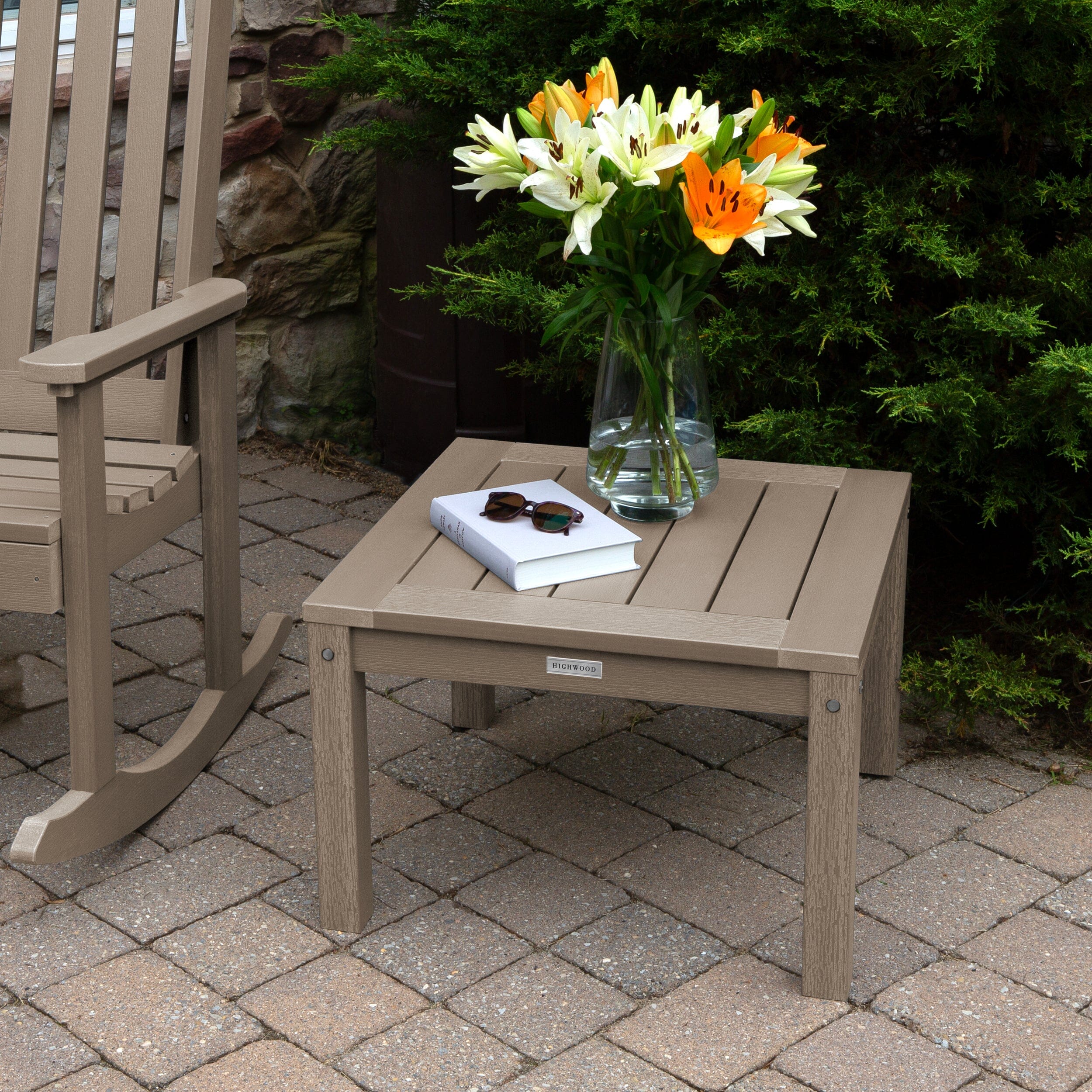 2 Lehigh Rocking Chairs with Adirondack Side Table - Image 33
