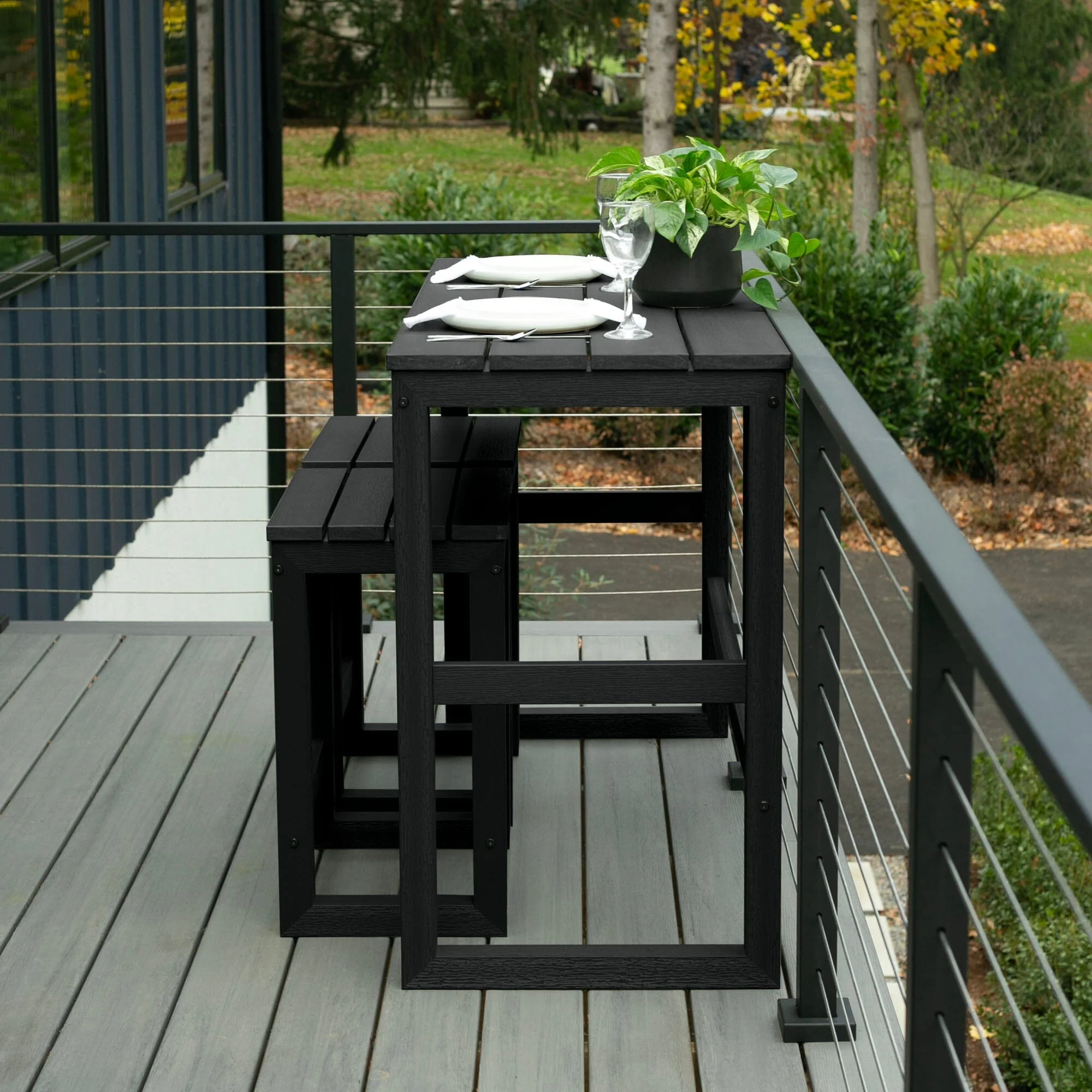 Monroe Modern Counter Height Balcony 3pc Set - Image 13