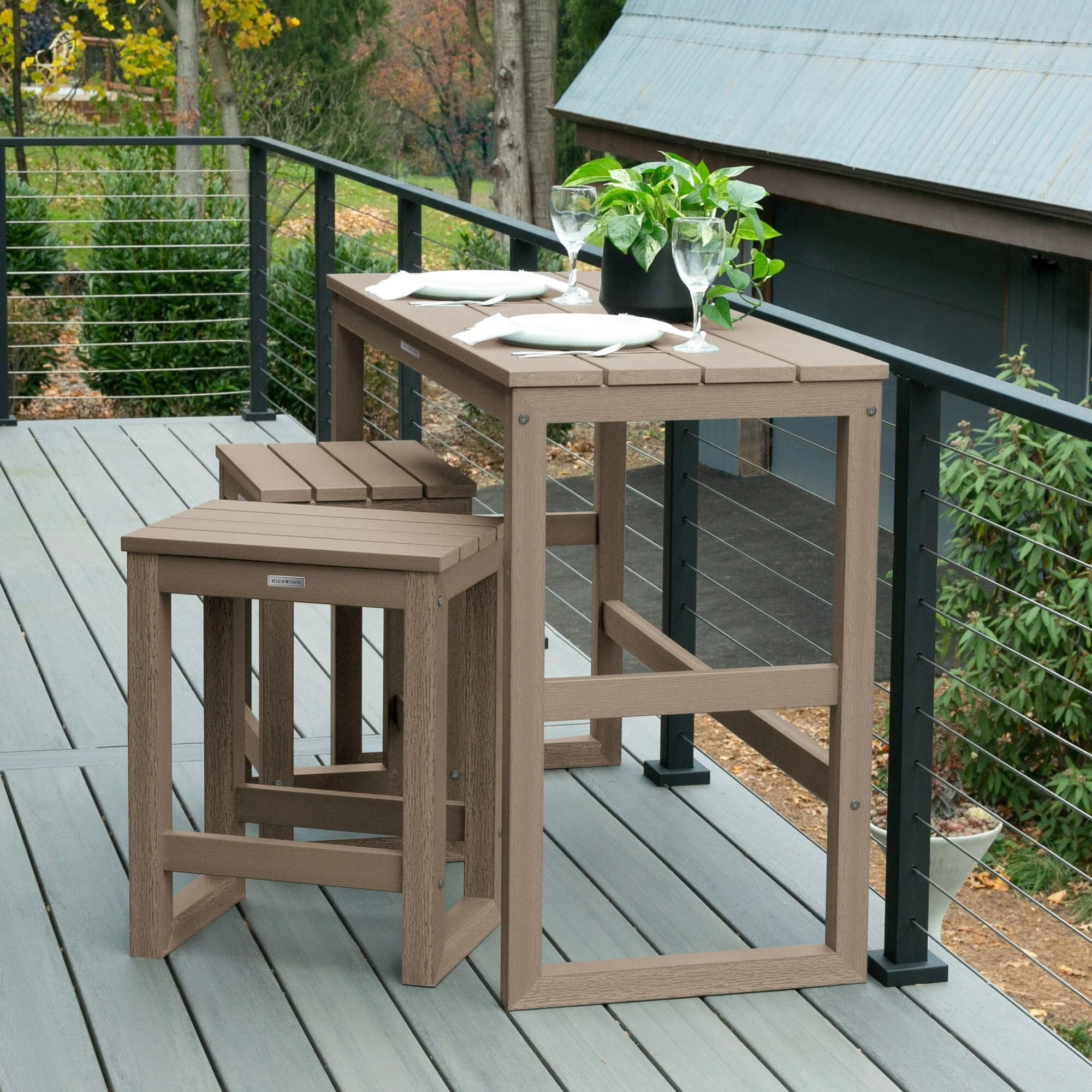 Monroe Modern Counter Height Balcony 3pc Set - Image 17
