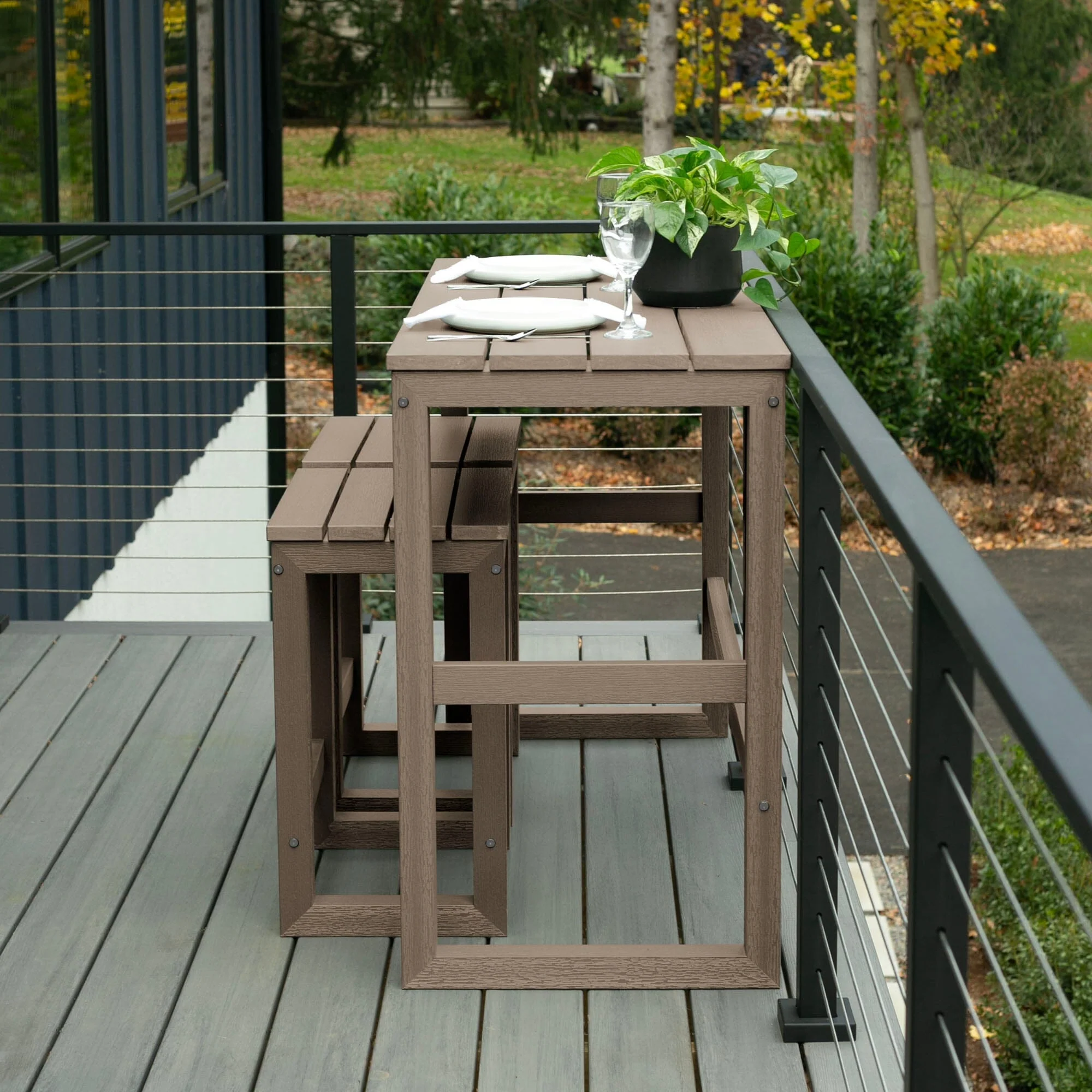 Monroe Modern Counter Height Balcony 3pc Set - Image 18