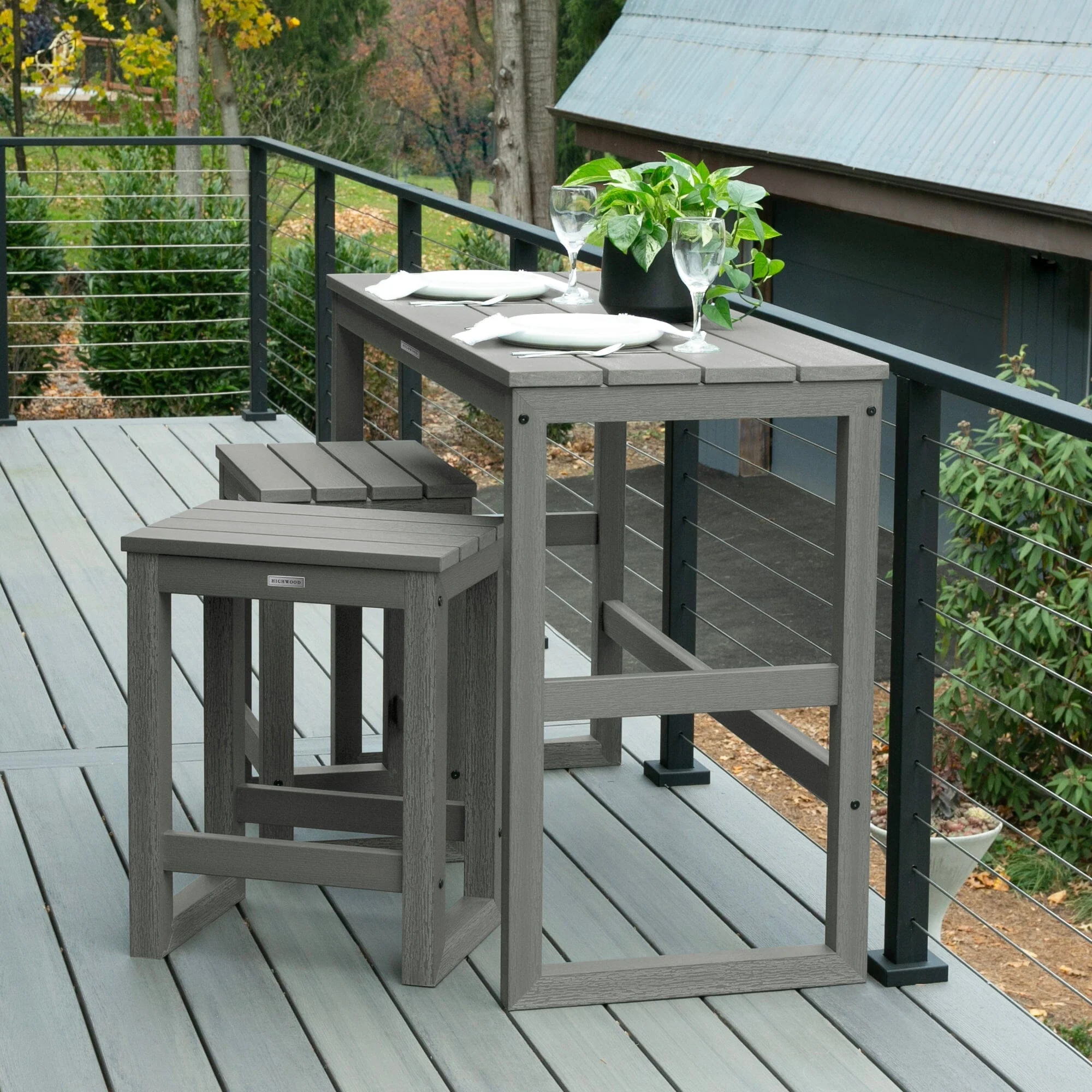 Monroe Modern Counter Height Balcony 3pc Set - Image 22
