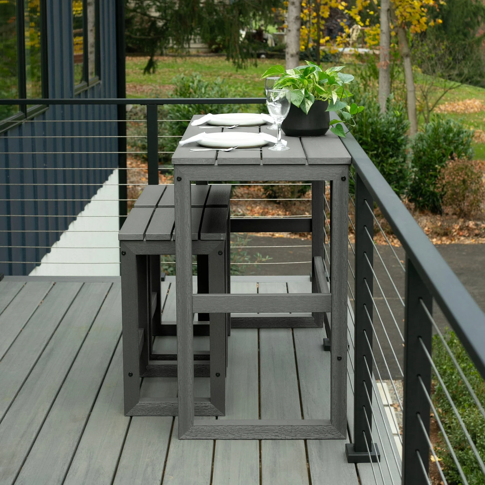 Monroe Modern Counter Height Balcony 3pc Set - Image 23