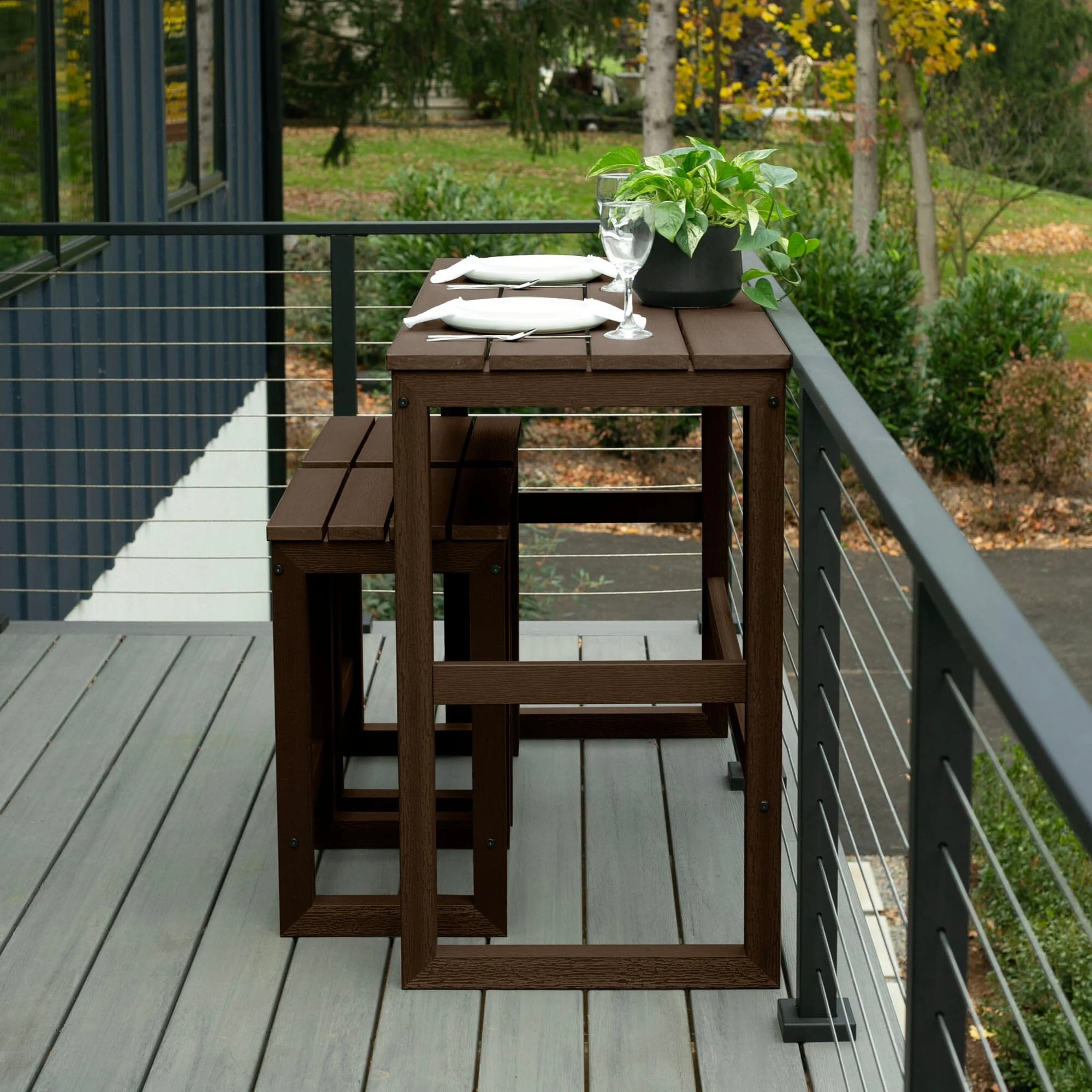 Monroe Modern Counter Height Balcony 3pc Set - Image 3