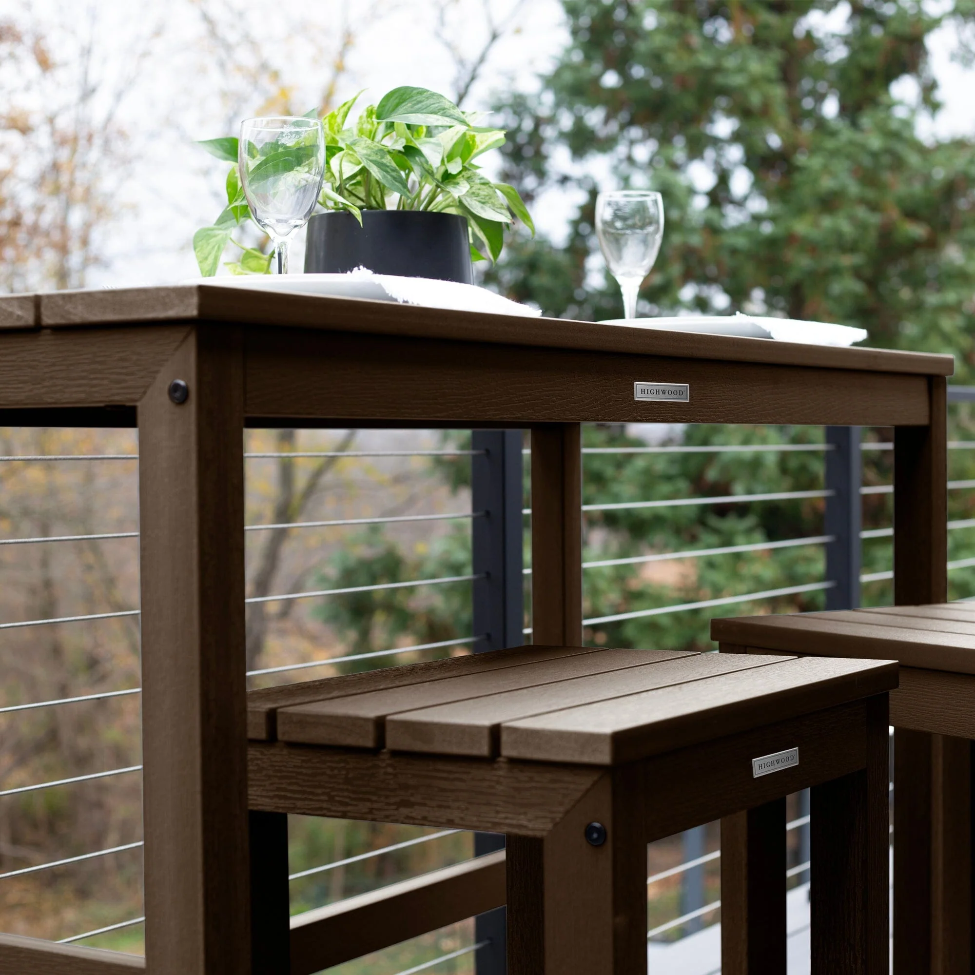 Monroe Modern Counter Height Balcony 3pc Set - Image 4