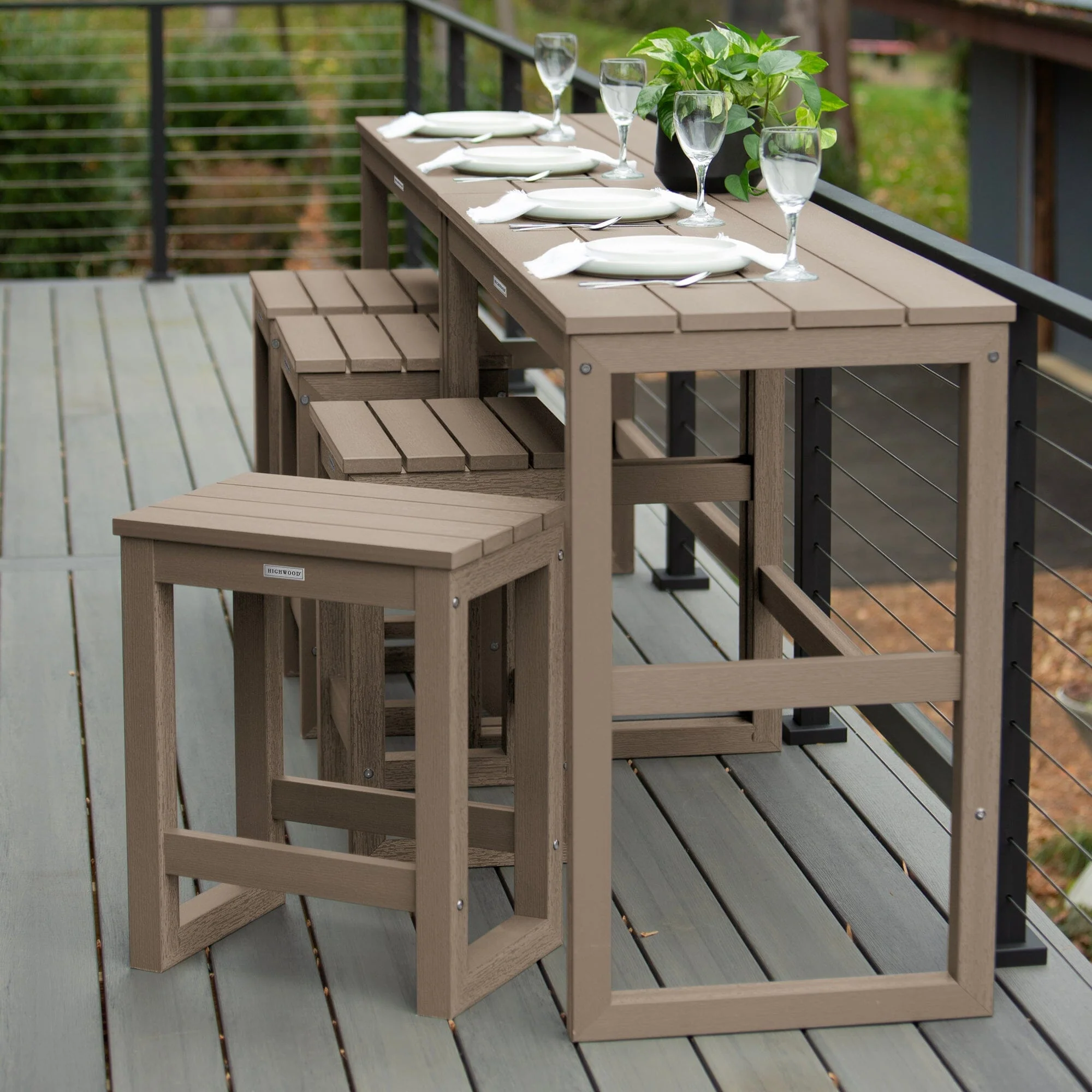 Monroe Modern Counter Height Balcony 6 Piece Set - Image 12