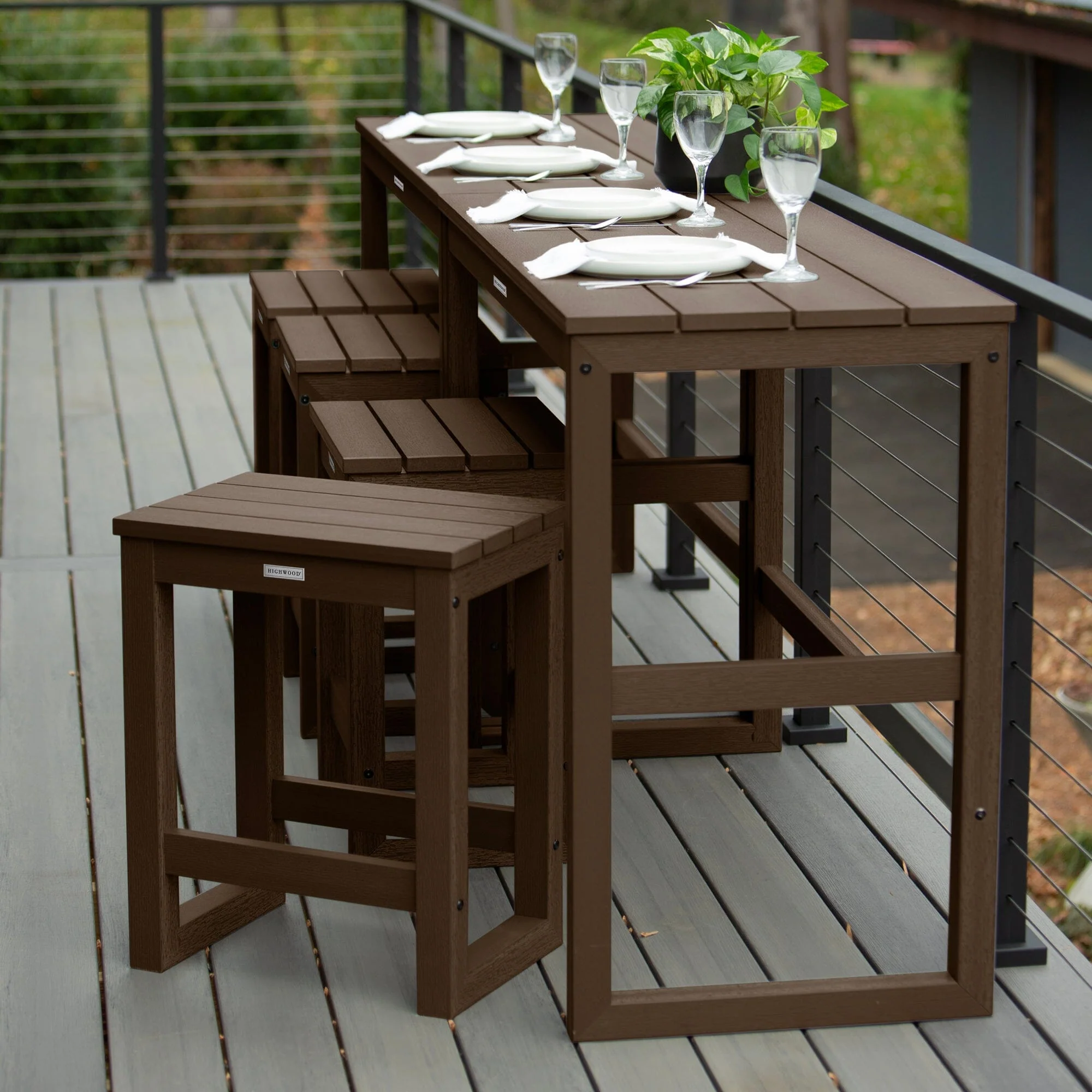 Monroe Modern Counter Height Balcony 6 Piece Set - Image 3