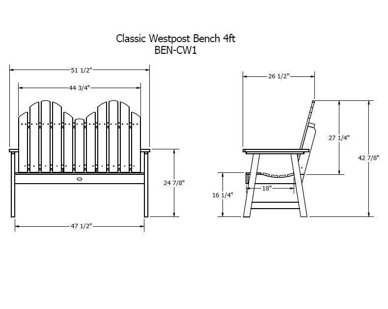 Refurbished Classic Westport 4ft Outdoor Garden Bench - Image 12