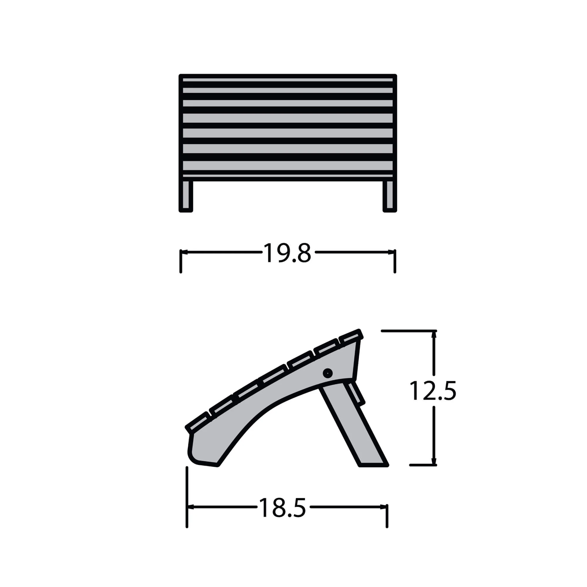 Refurbished Folding Adirondack Ottoman - Image 11