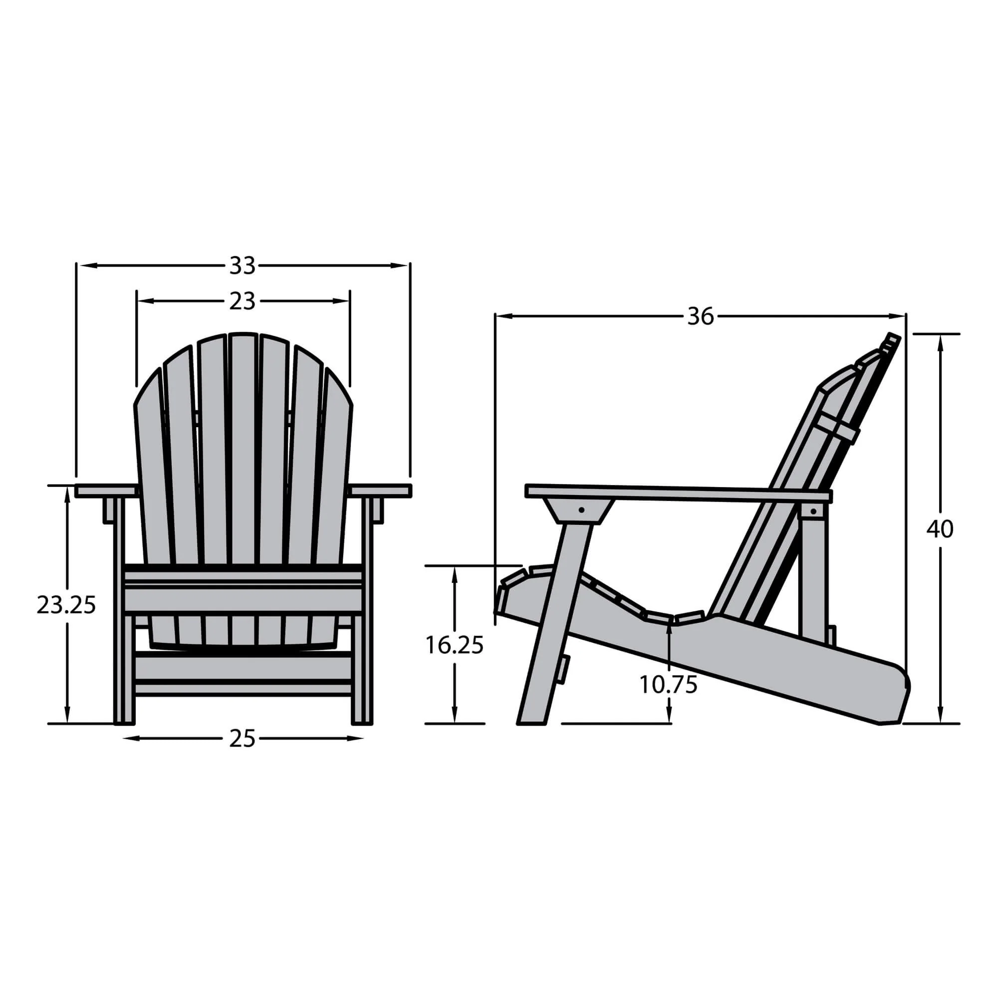 Refurbished King Hamilton Folding & Reclining Adirondack Chair - Image 6