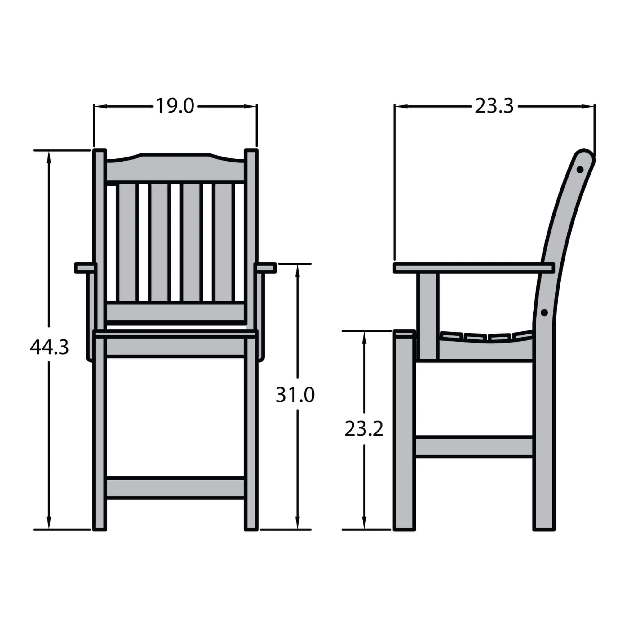 Refurbished Lehigh Counter Height Armchair - Image 4