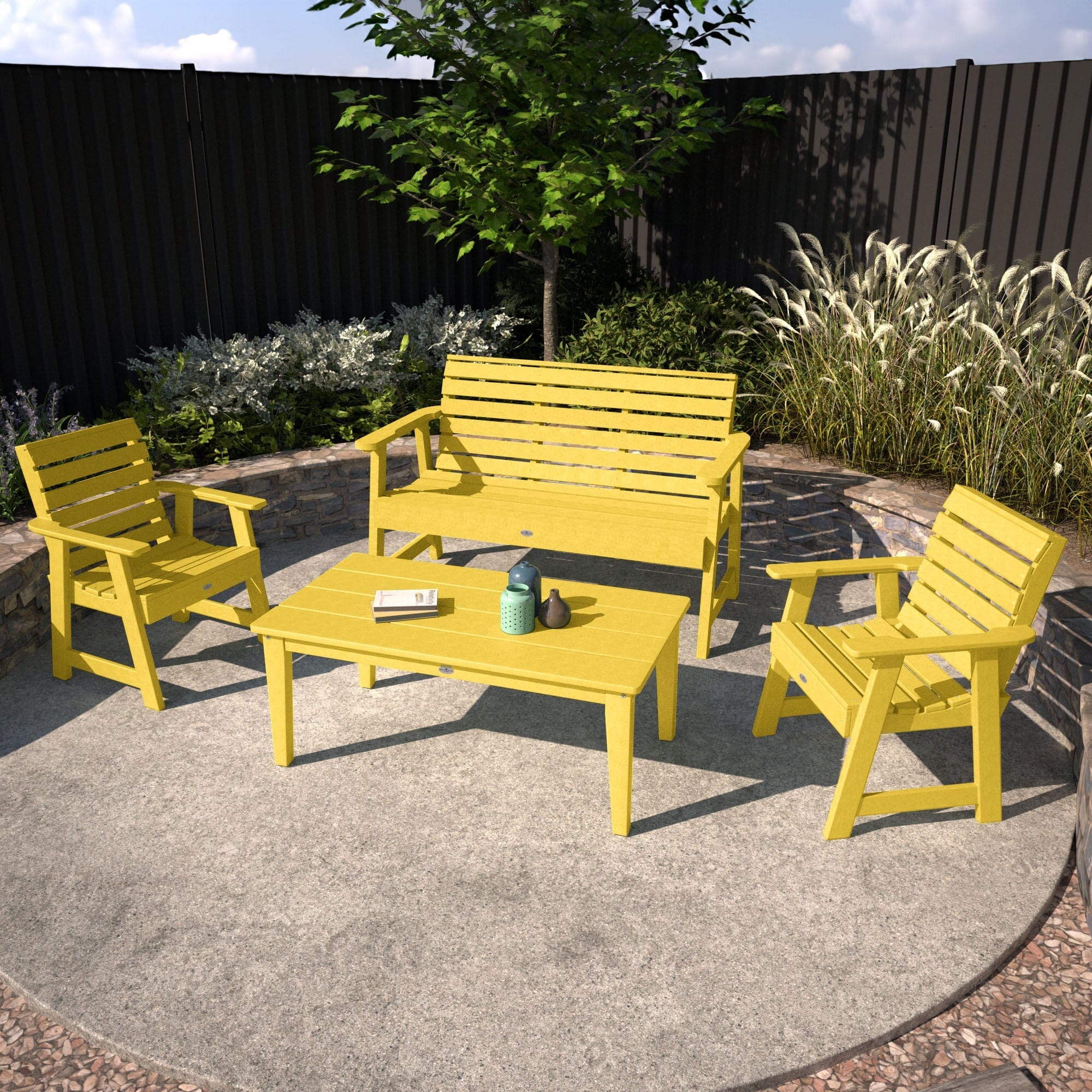 Riverside Garden Bench 4ft, 2 Garden Chairs, and Conversation Table Set - Image 20