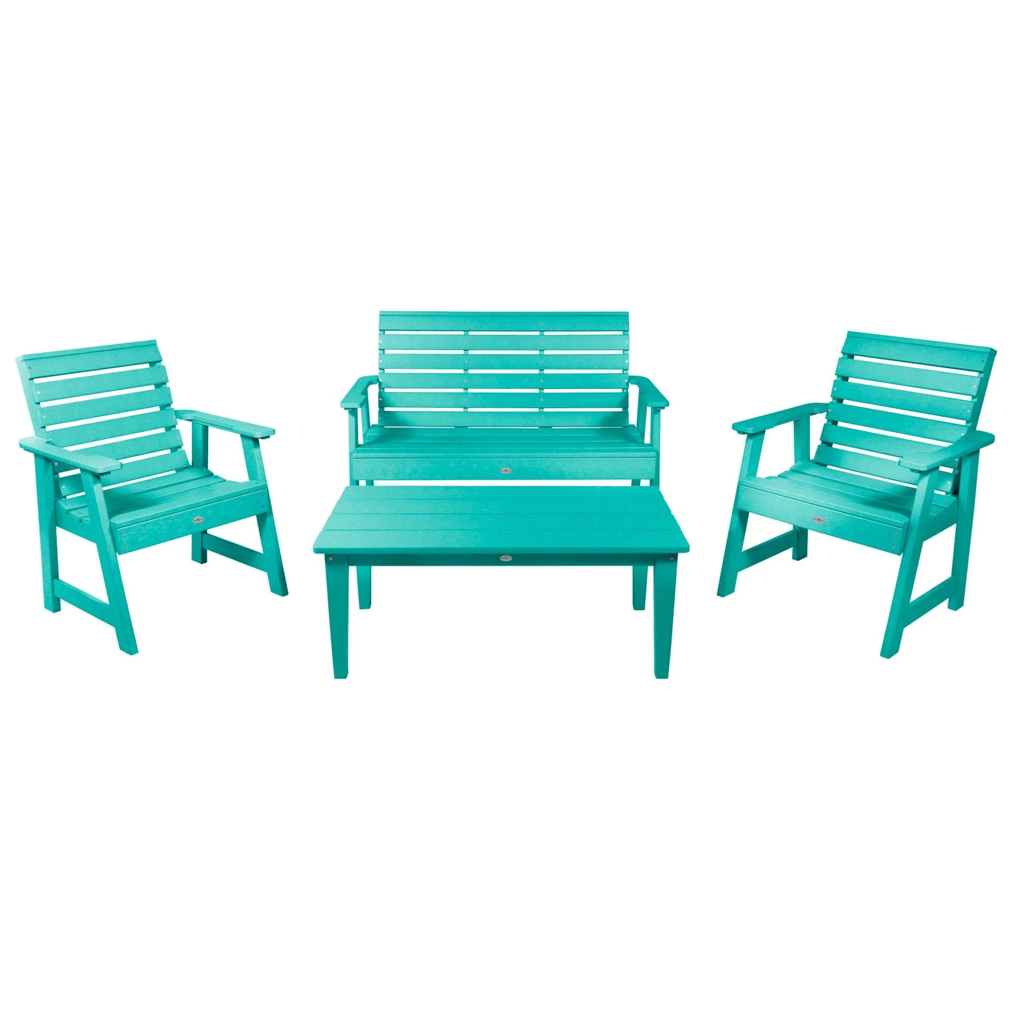 Riverside Garden Bench 4ft, 2 Garden Chairs, and Conversation Table Set - Image 3