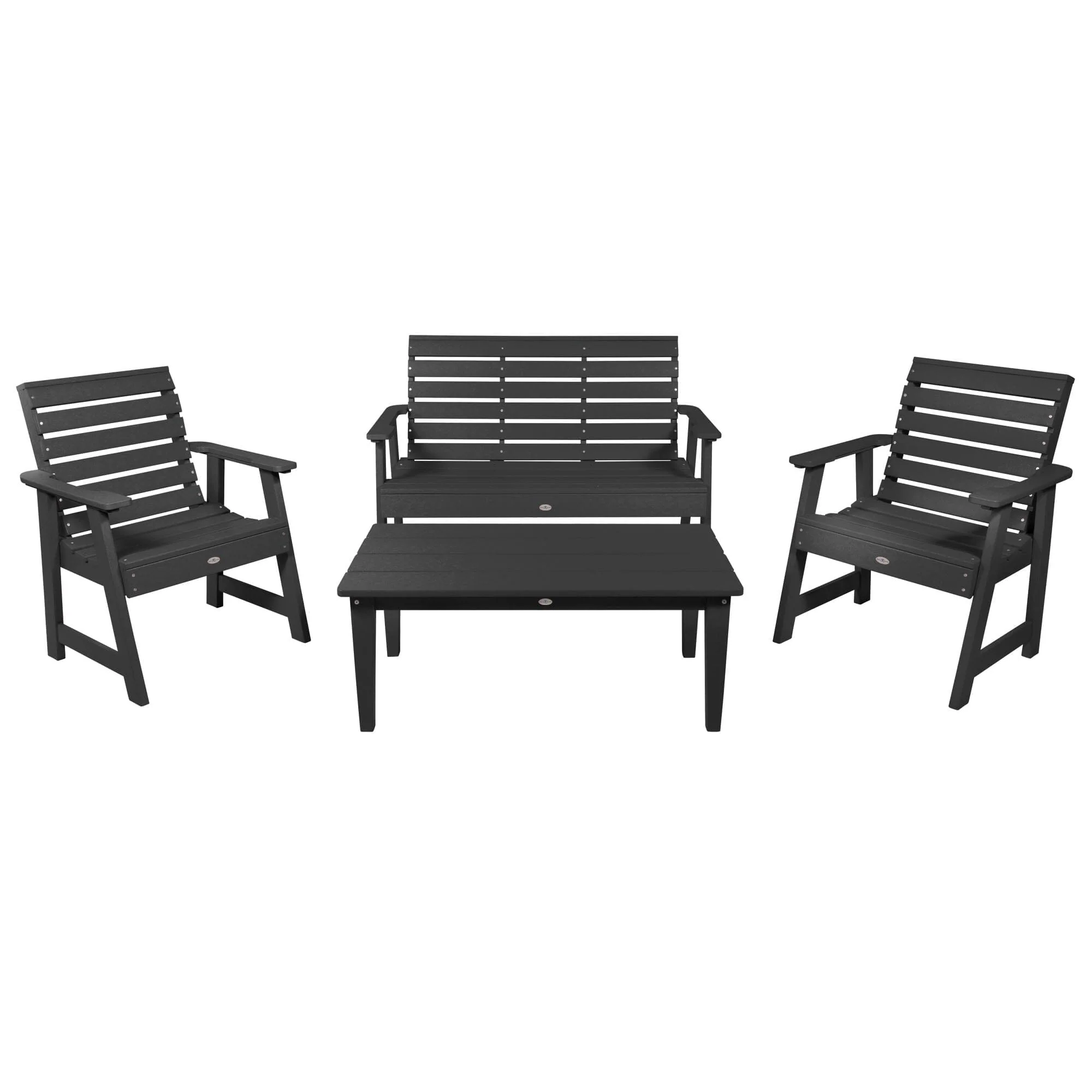 Riverside Garden Bench 4ft, 2 Garden Chairs, and Conversation Table Set - Image 7