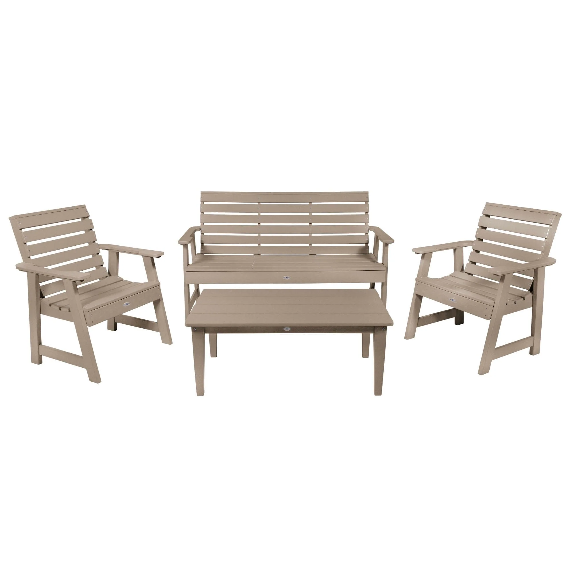 Riverside Garden Bench 5ft, 2 Garden Chairs and Conversation Table Set - Image 11