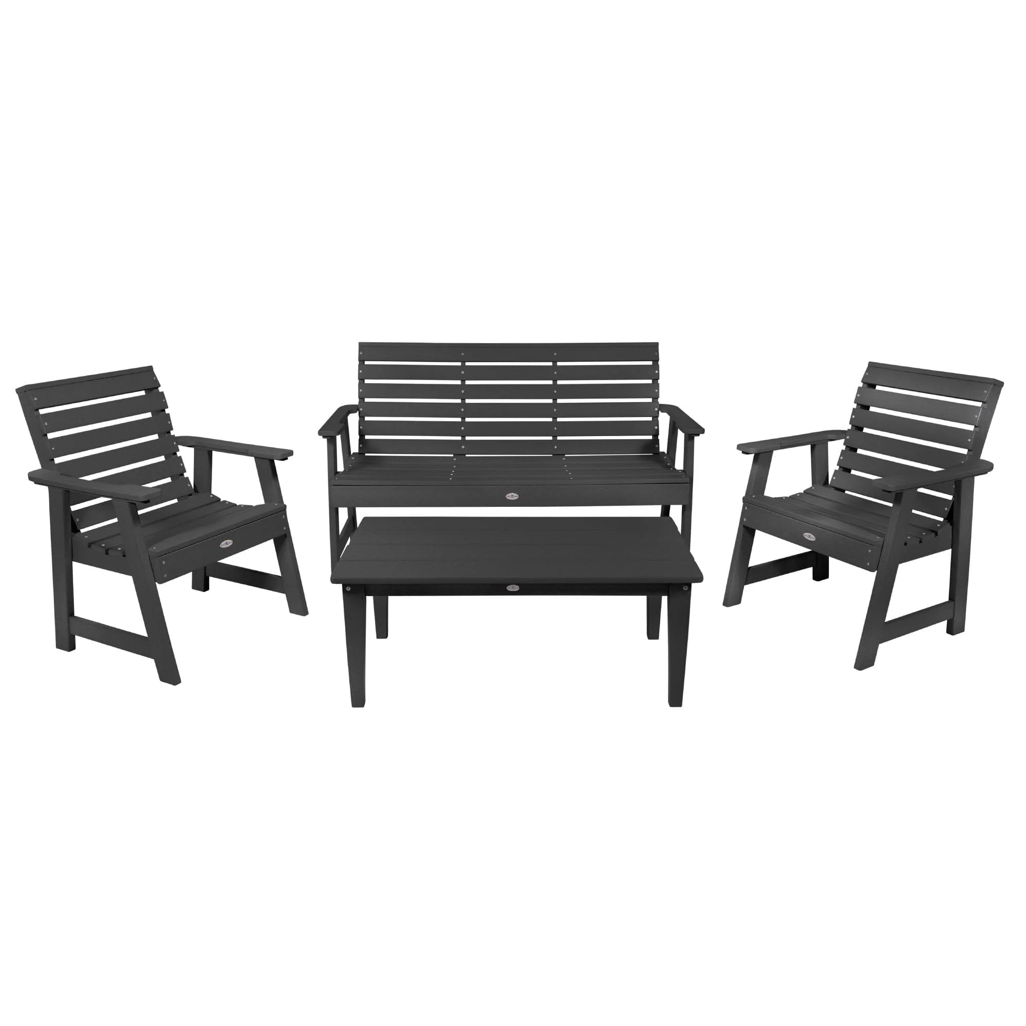 Riverside Garden Bench 5ft, 2 Garden Chairs and Conversation Table Set - Image 7