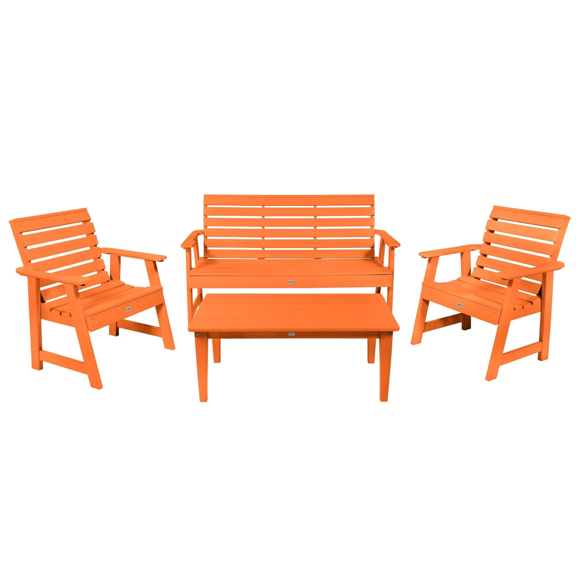 Riverside Garden Bench 5ft, 2 Garden Chairs and Conversation Table Set - Image 9